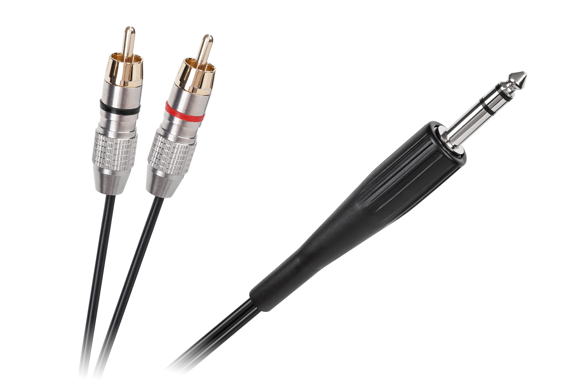 6,3 mm stereojakki–2 RCA -kaapeli, 1,8 m