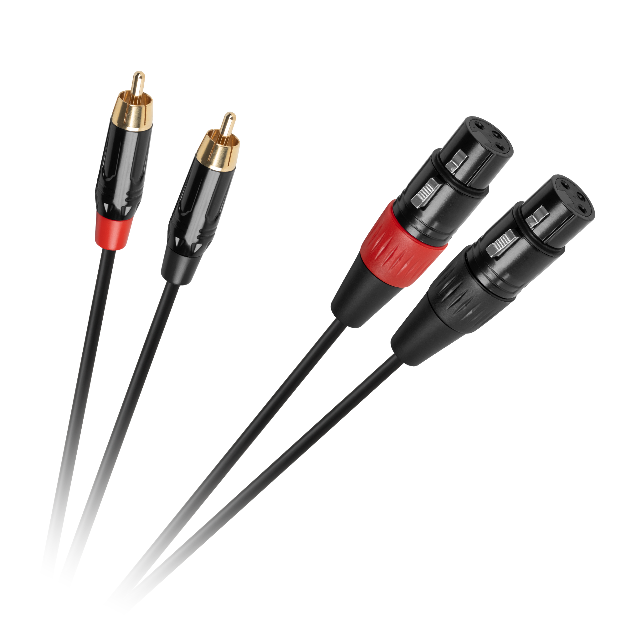 Cabletech XLR–2 RCA -liitäntäkaapeli, 1 m
