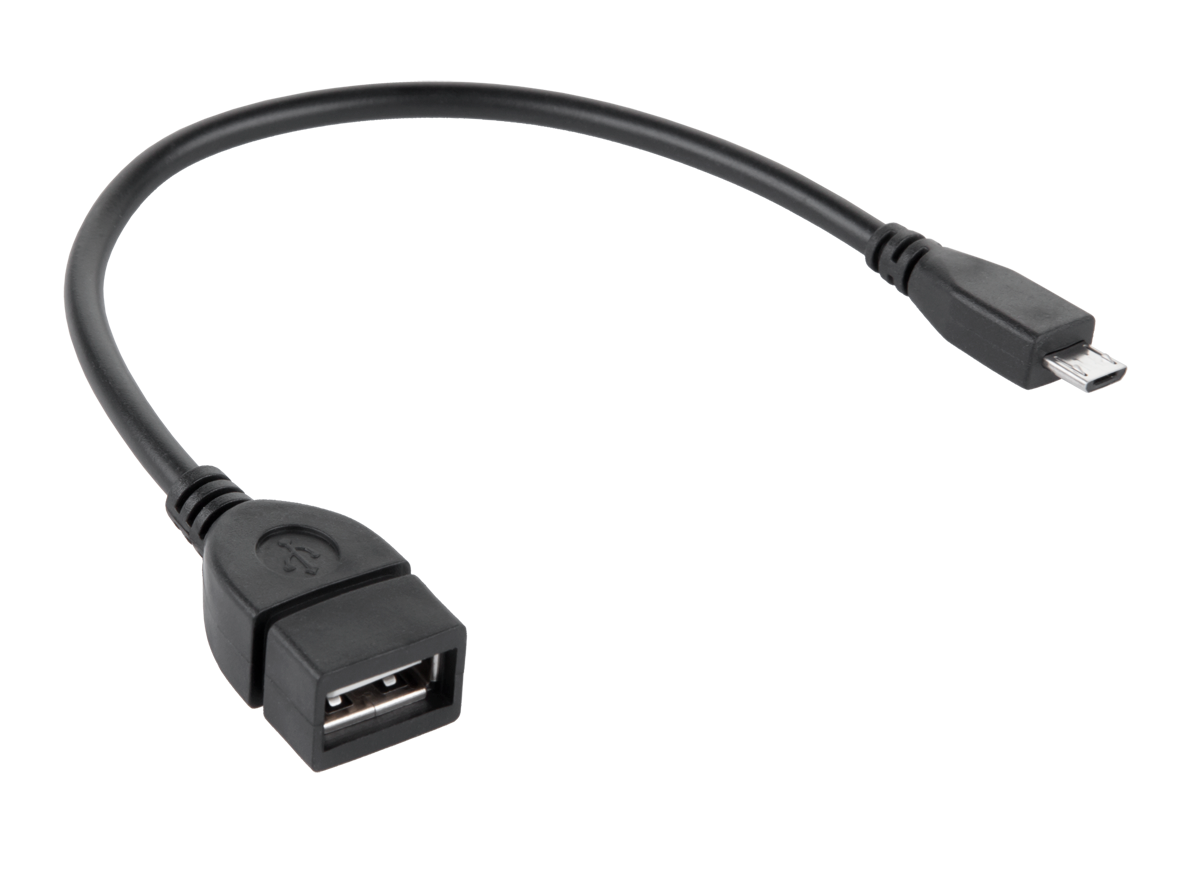 USB-A-naarasliitin–micro-USB-urosliitin-OTG-kaapeli, 15 cm