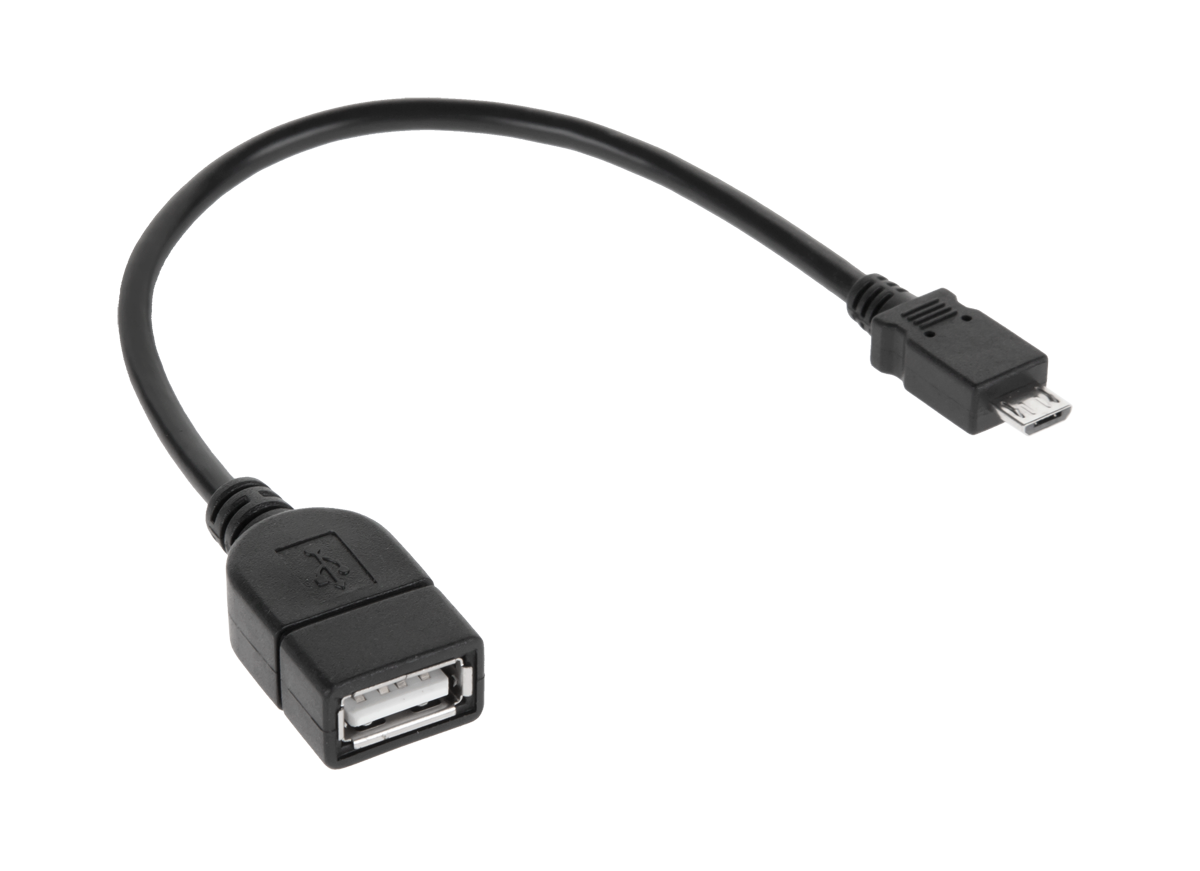 USB-A-naarasliitin–micro-USB-urosliitinkaapeli, 20 cm