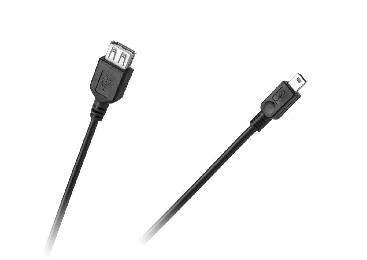 USB-A-naaras–5-nastainen Mini-USB-uroskaapeli