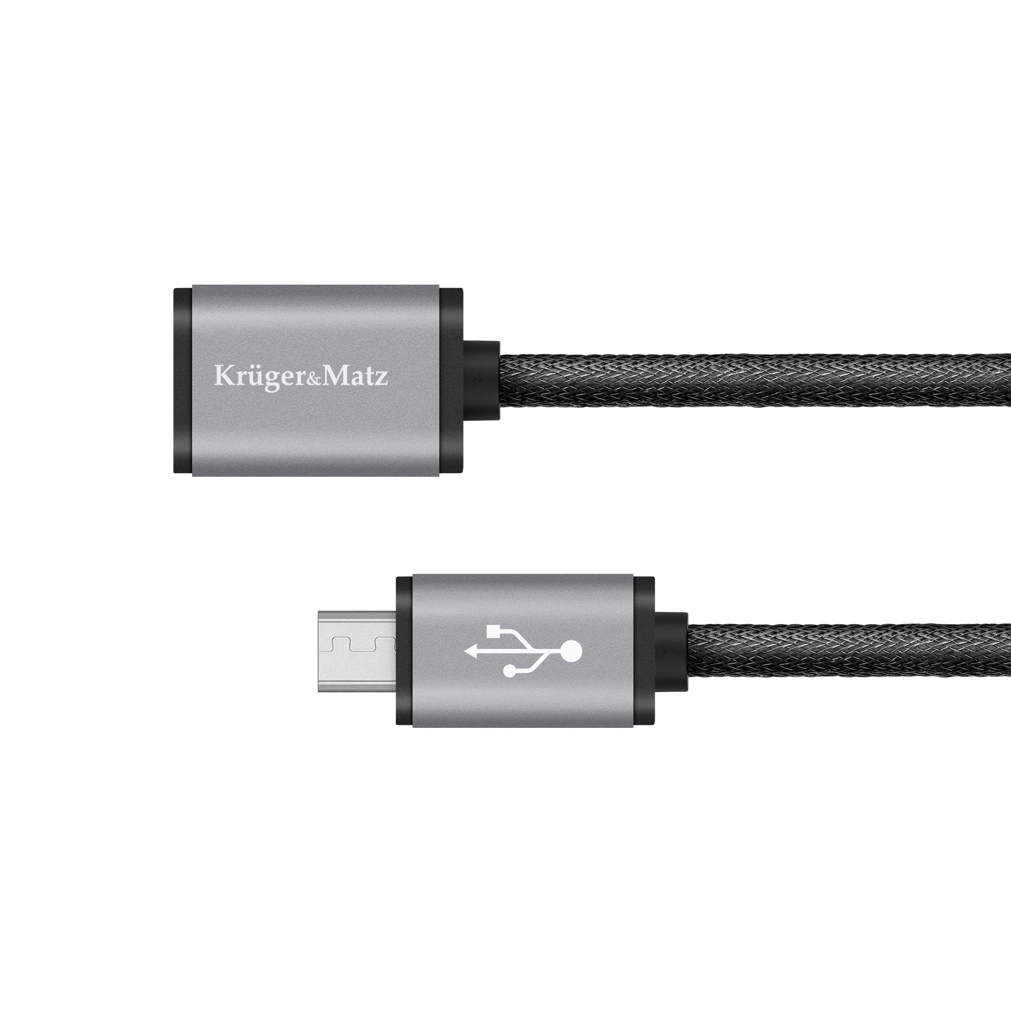 Kruger&Matz USB-naarasliitin–micro-USB-urosliitinkaapeli, 0,2 m