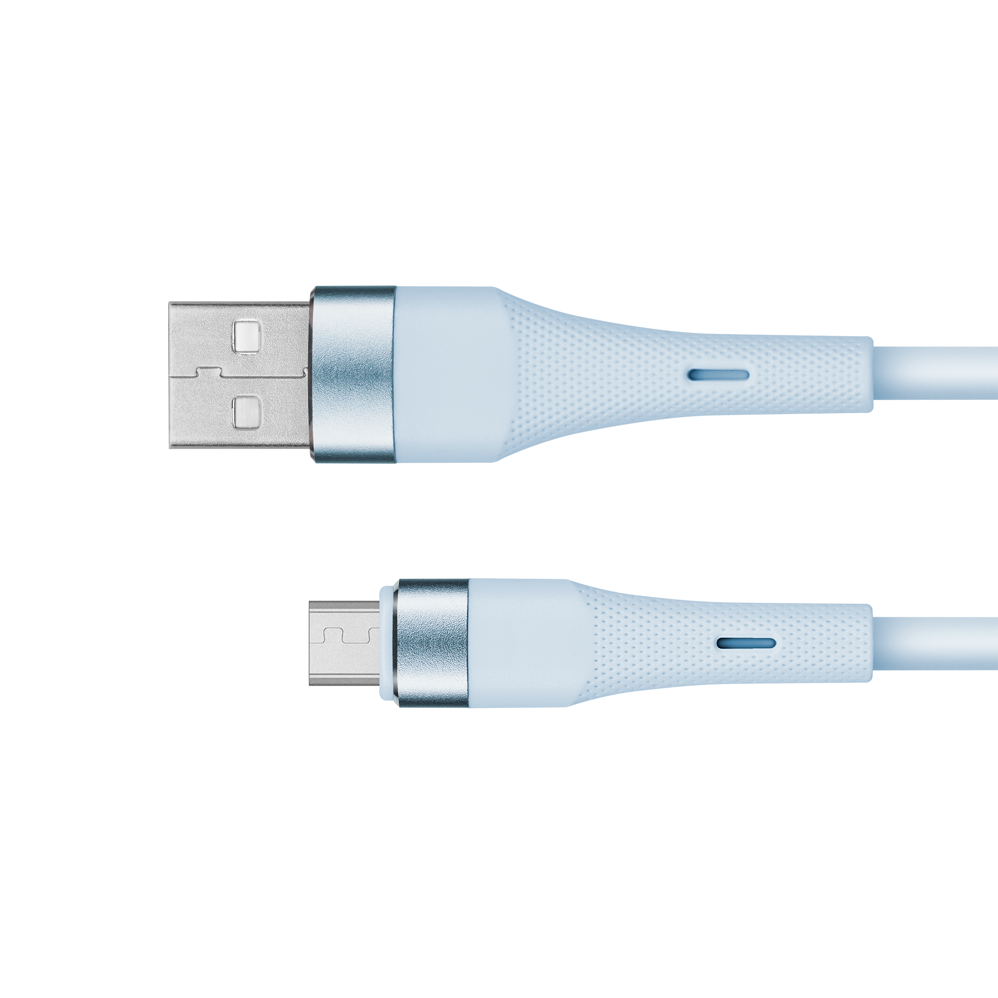 Kruger&Matz Basic USB–microUSB-silikonikaapeli, 1 m, sininen