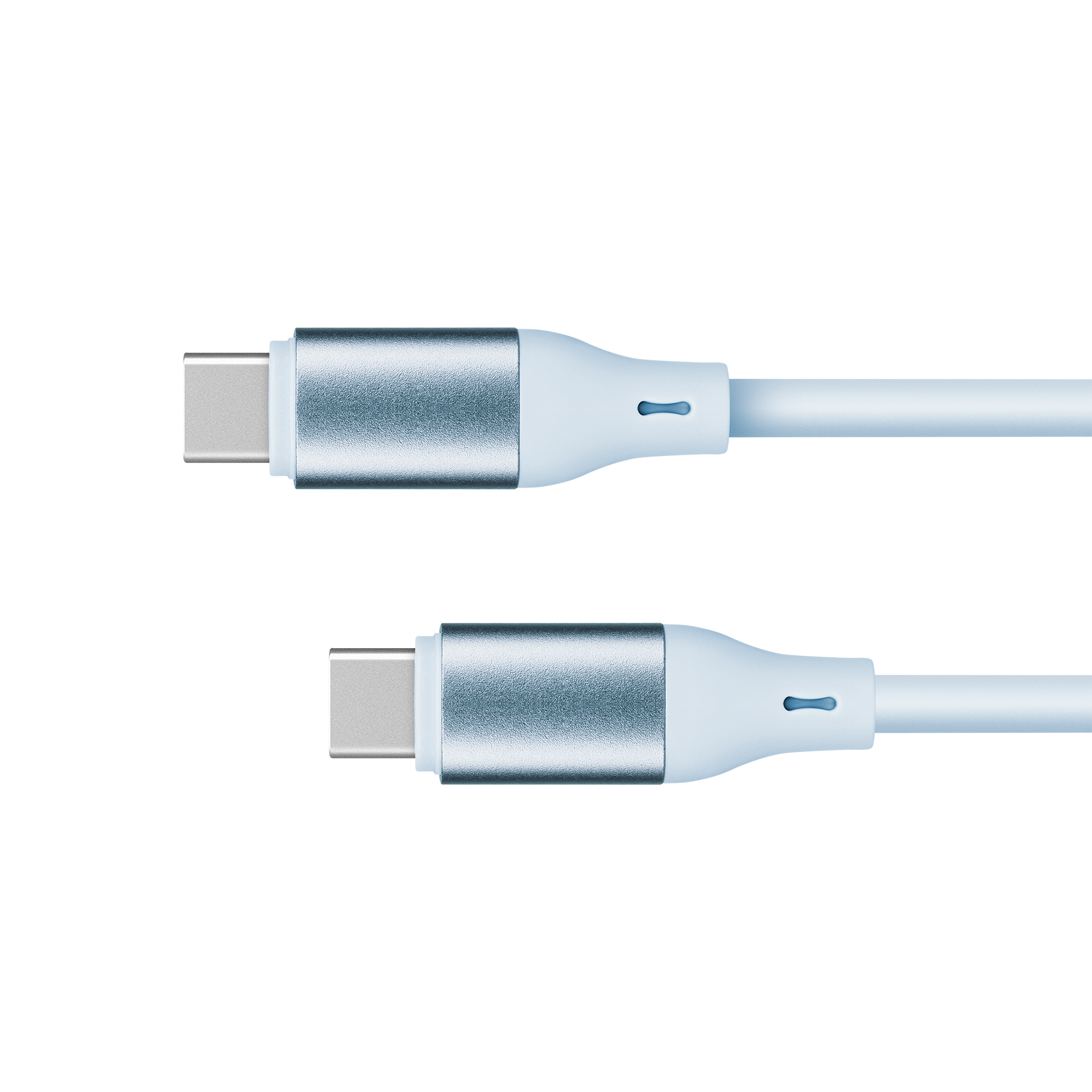 Kruger&Matz Basic USB-C–USB-C-silikonikaapeli, 100 W, 1 m, sininen