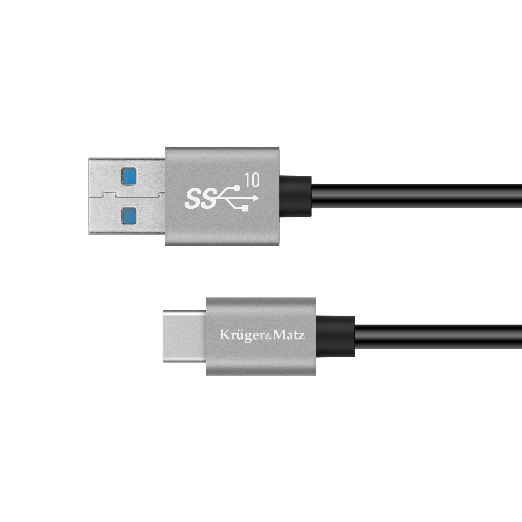 Kruger&Matz Basic USB–USB-C-kaapeli, 10 Gbps, 1 m
