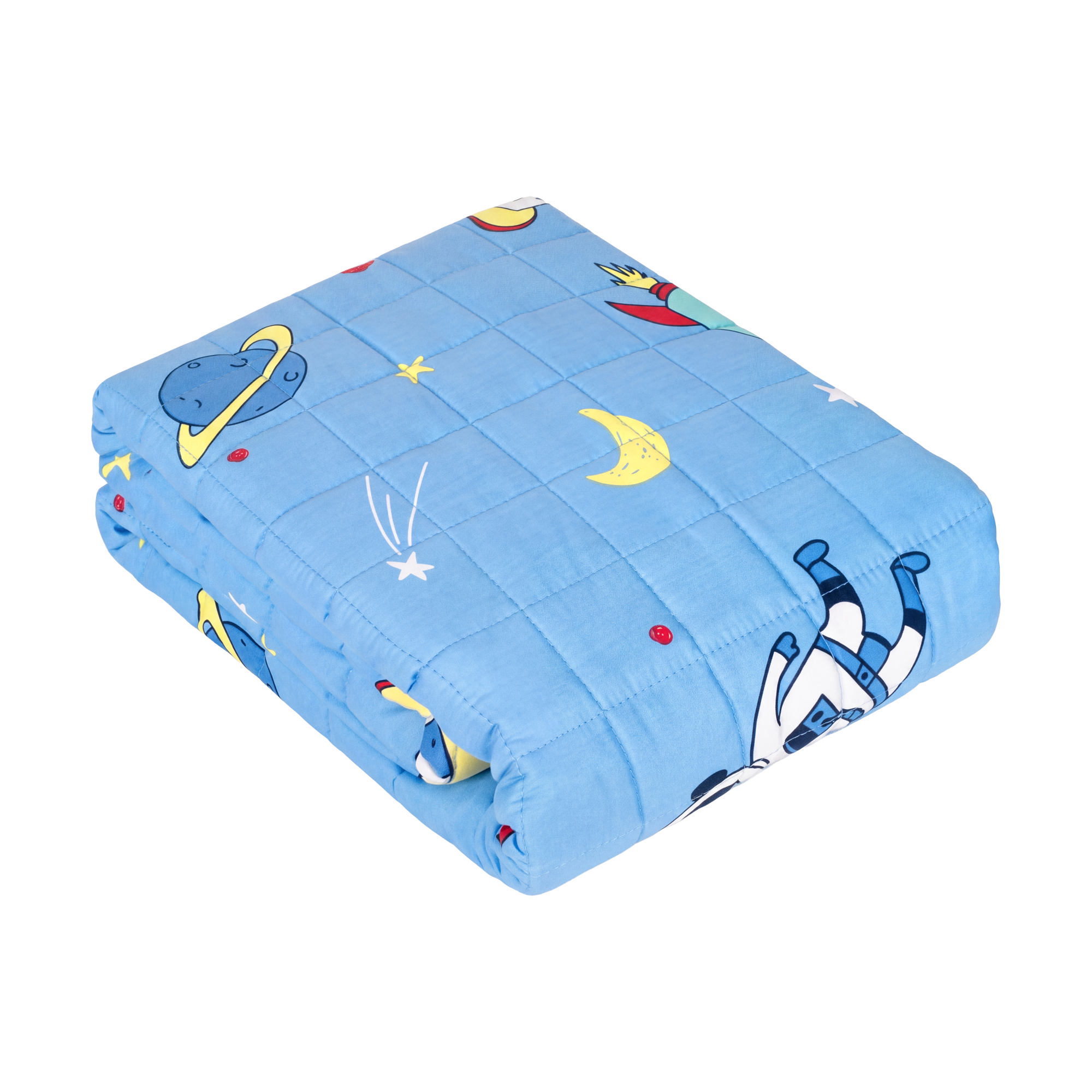 PREMIUM-puuvillainen lasten painopeitto, 100 x 150 cm, 3 kg, avaruuskuvio