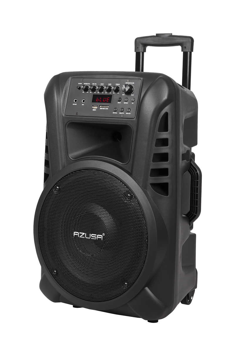 Aktiivikaiutin, 2 langatonta mikrofonia, SD, Bluetooth, USB, 12 tuumaa, 40 W