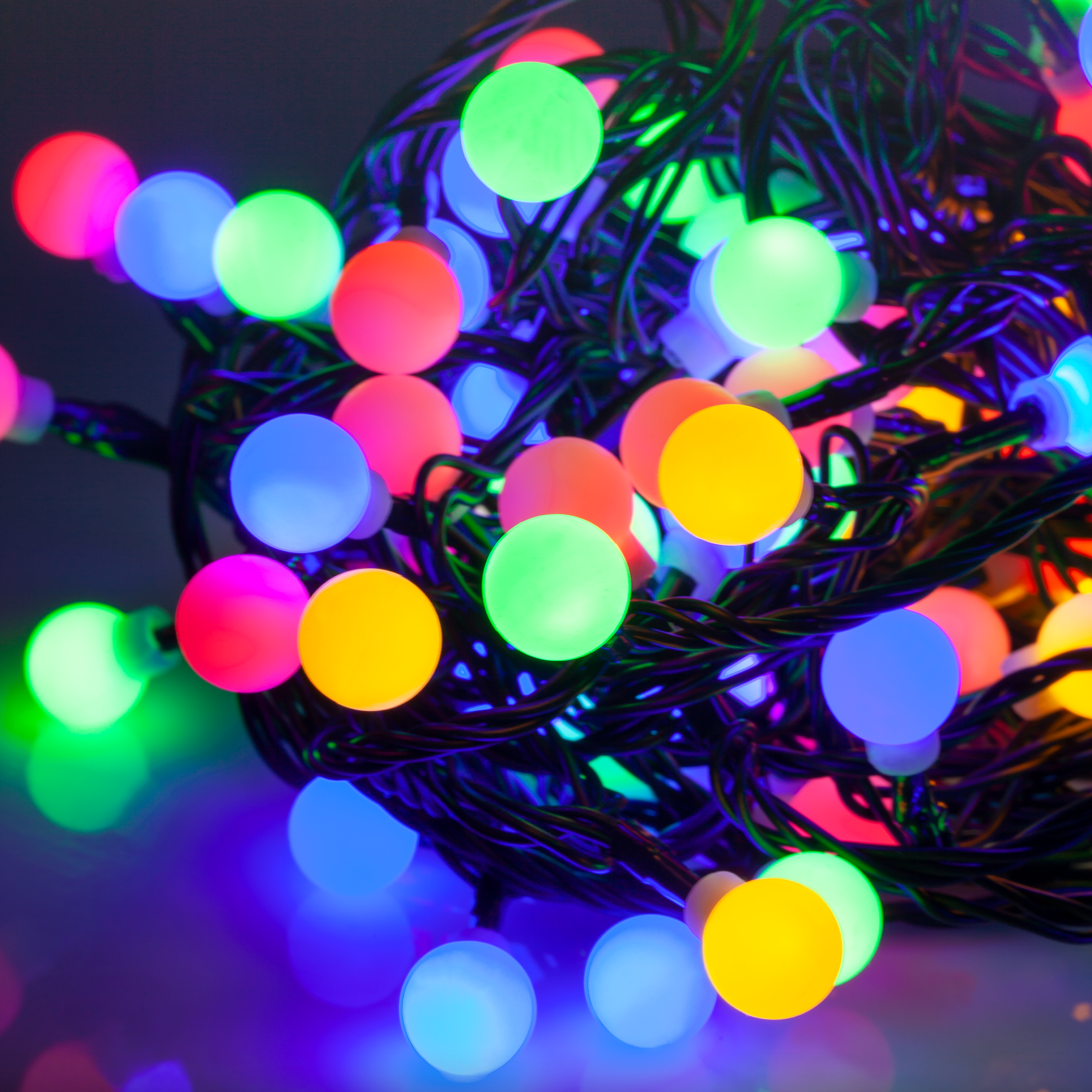 Rebel LED-jouluvalot ulkokäyttöön, 10 m, RGB, vaihdettavat valaistustilat