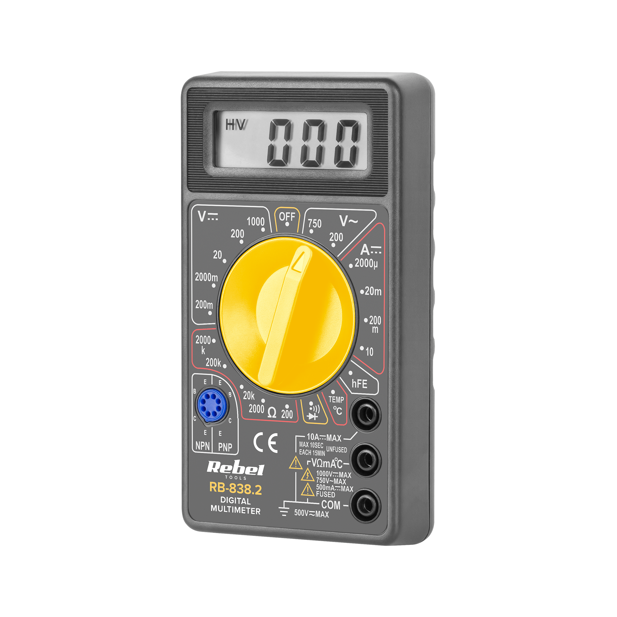 REBEL RB838 v.2 -digitaalinen yleismittari