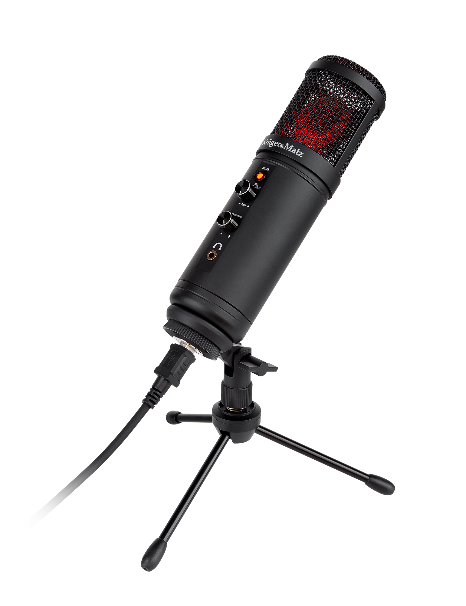 Kruger&Matz Warrior GV-100 -USB-peli- ja vlogausmikrofoni