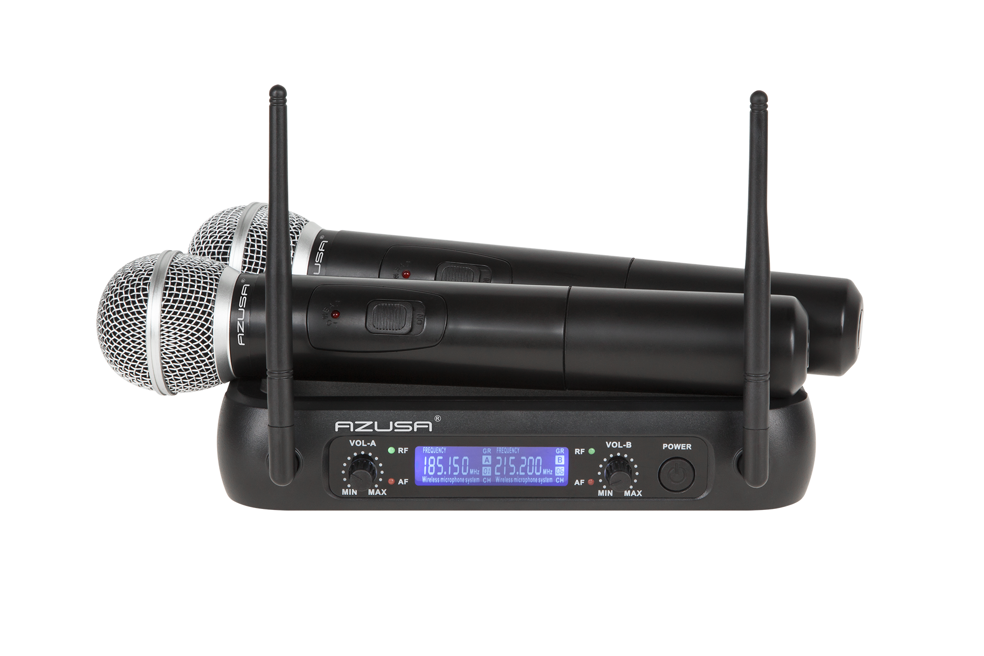 WR-358LD 2-kanavainen langaton VHF-mikrofonisarja, 2 käsimikrofonia
