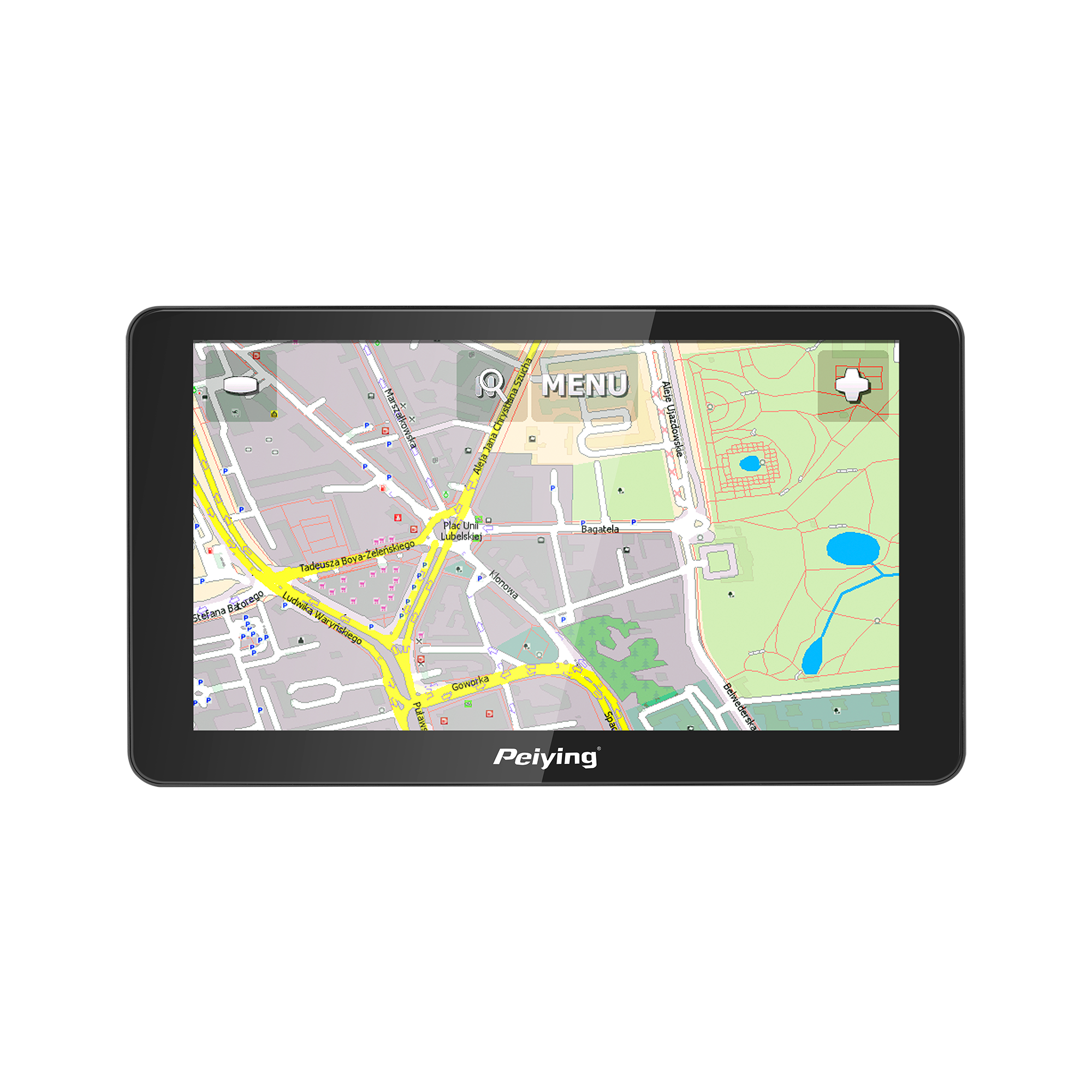 Peiying Alien PY-GPS7014 GPS-navigaattori Euroopan kartalla