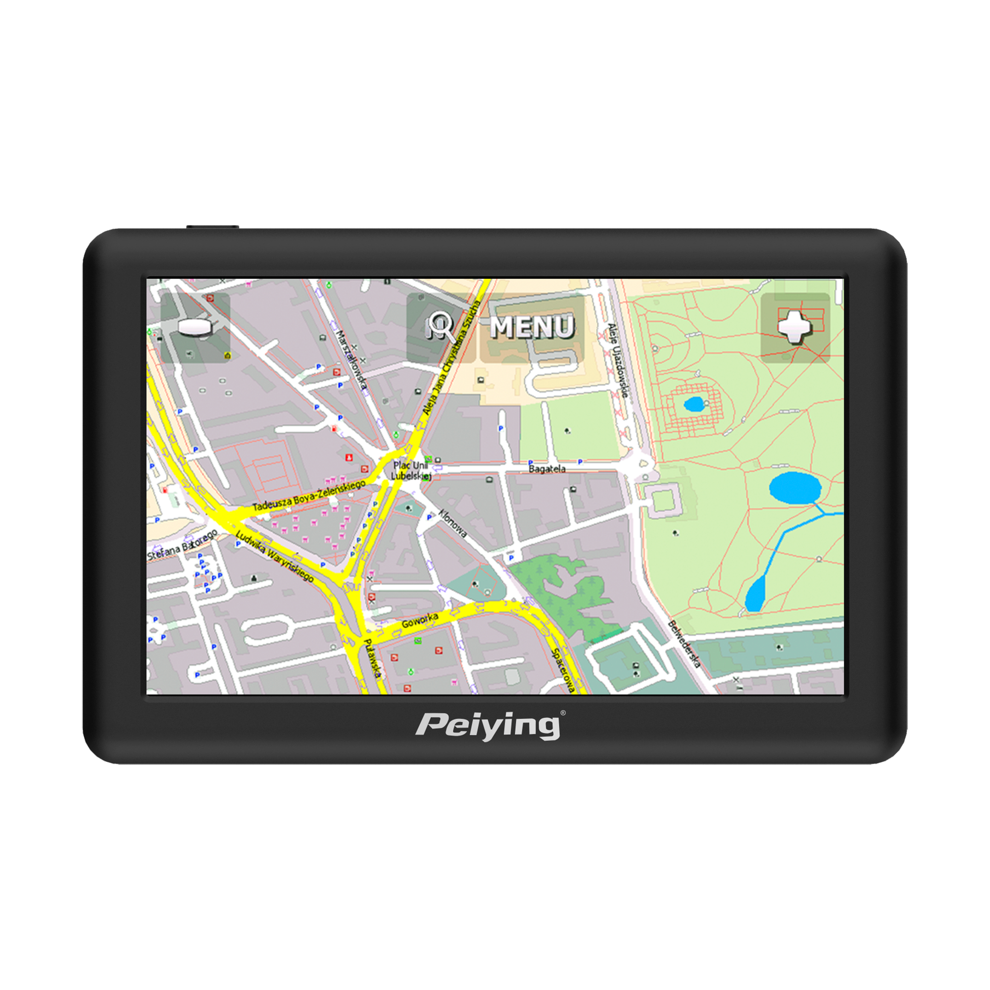 Peiying Basic PY-GPS5015 GPS-navigaattori kartalla