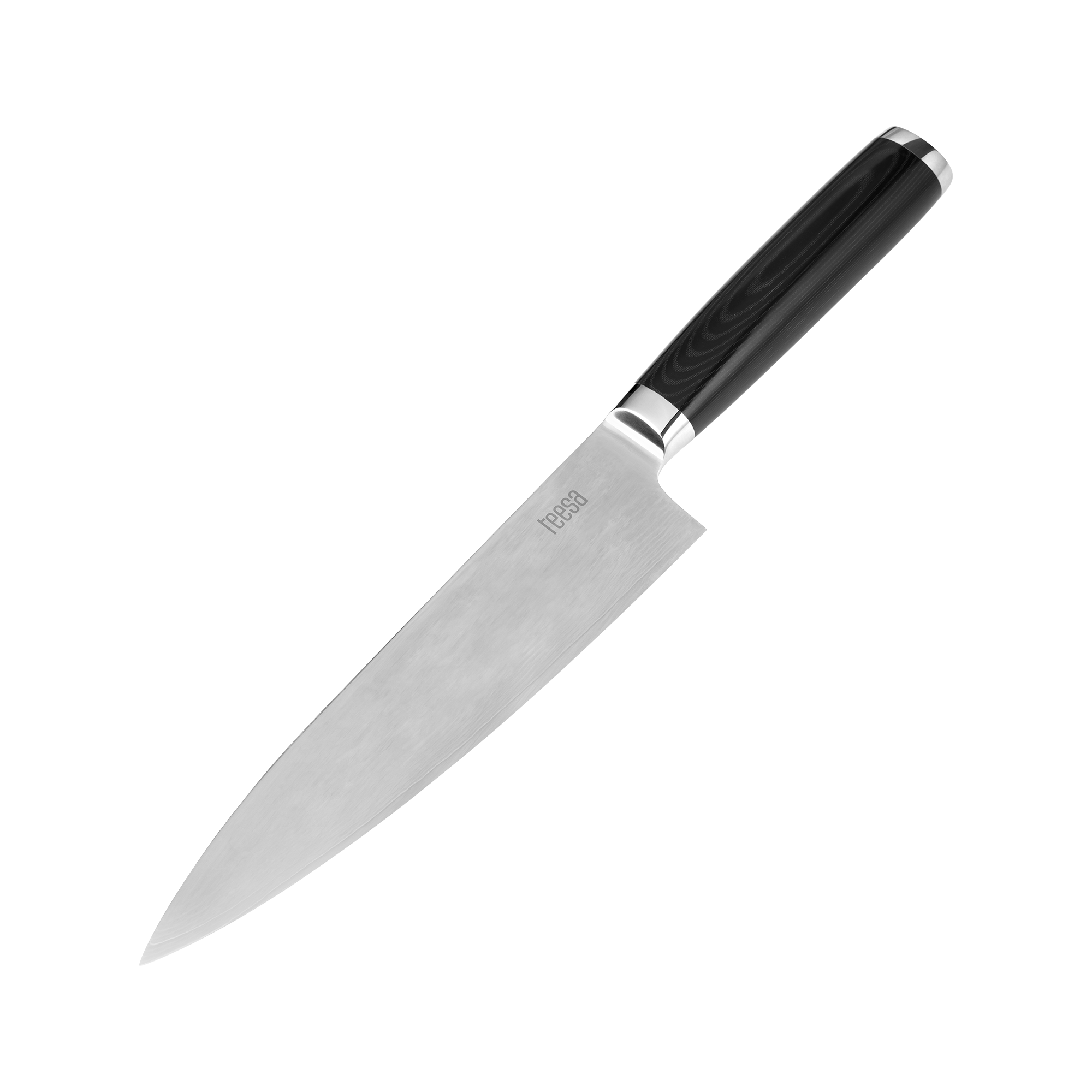 Damaskusteräksinen kokinveitsi, 33,5 cm (VG10)