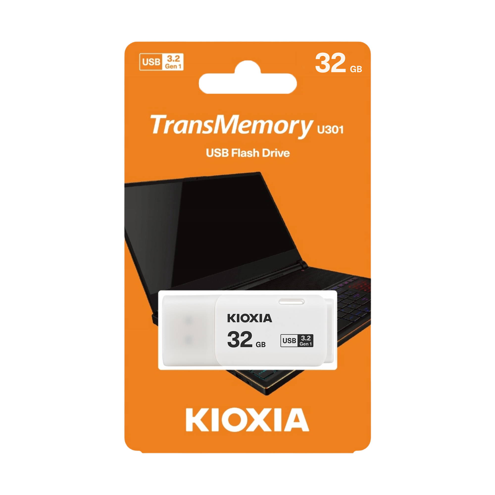 Kioxia TransMemory U301 USB flash drive 32 GB USB Type-A 3.2 Gen 1 (3.1 Gen 1) White