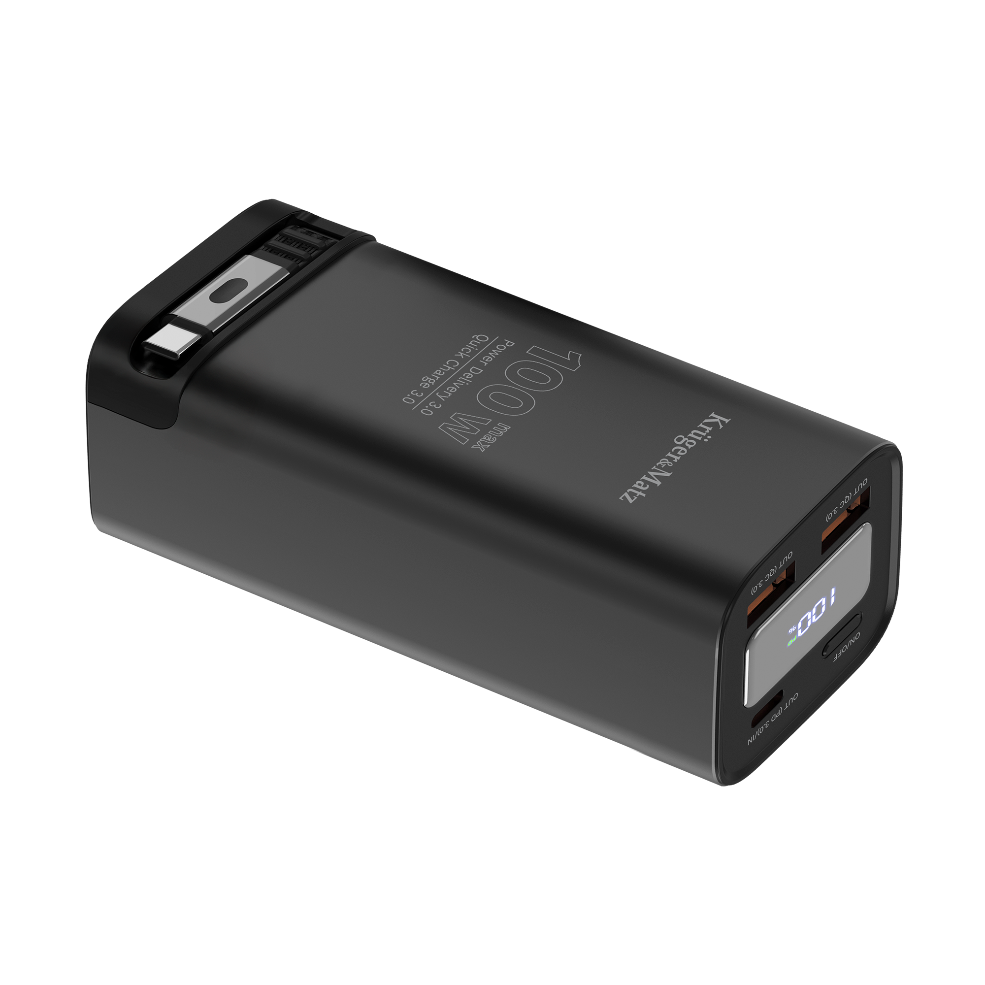 Kruger&Matz litiumioni-virtapankki QC- ja PD-tuella, 20000 mAh, 100 W