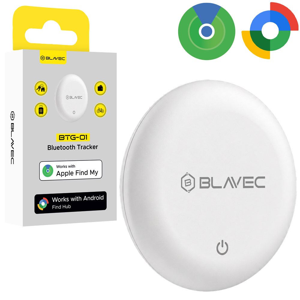 Valkoinen Blavec BTG-01 Bluetooth-paikannin Apple- ja Android-laitteille (BTBTG01-W)