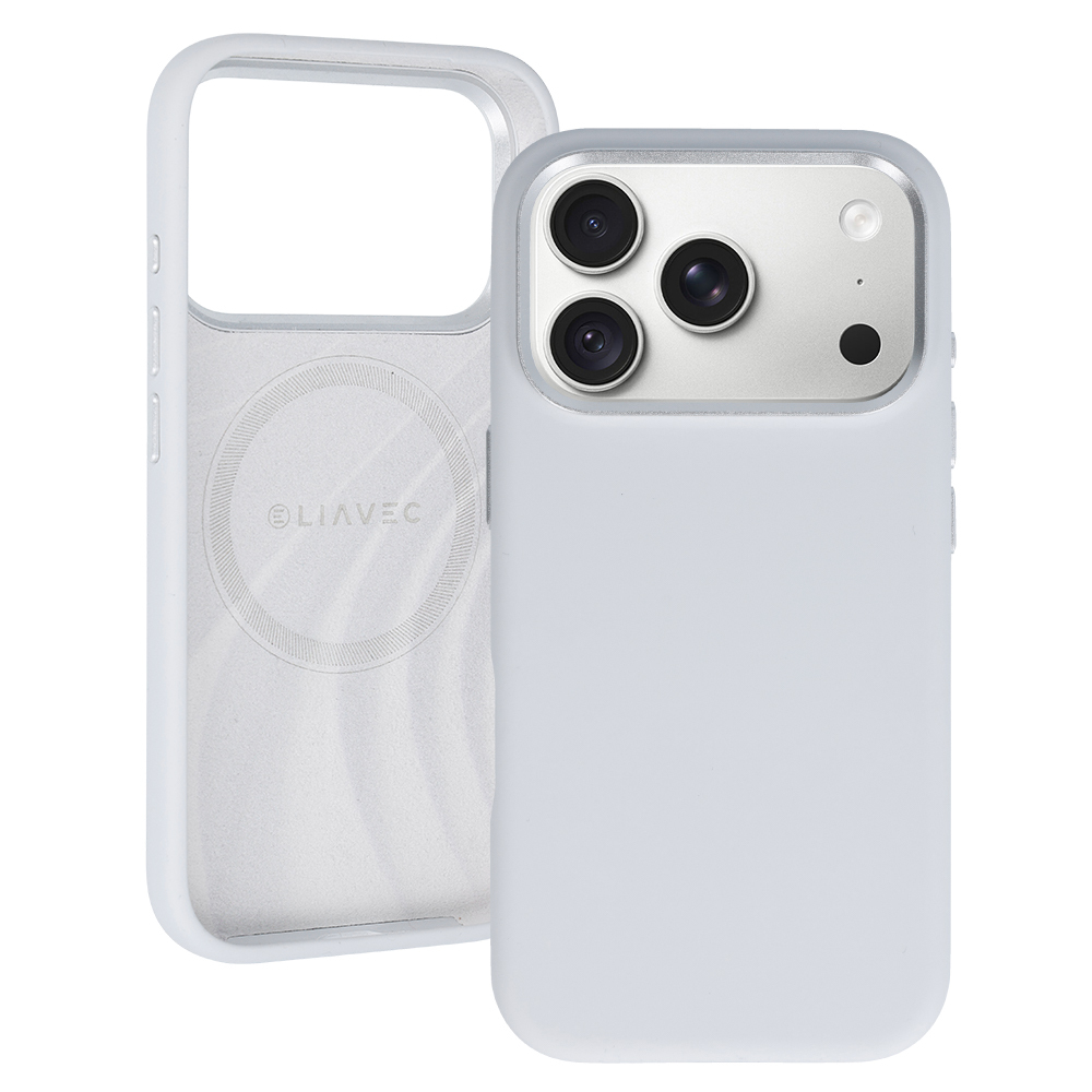 Liavec Silky -suojakuori metallisella kamerakehyksellä mallille iPhone 18 Pro Max/17 Pro Max, harmaa