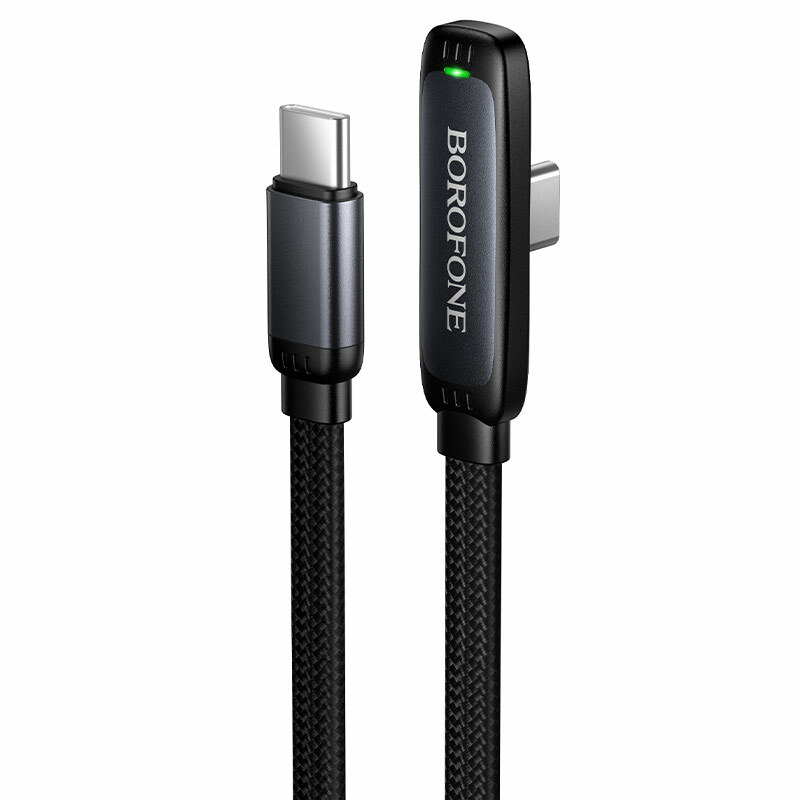Musta Borofone BX126 Skillful USB-C–USB-C-kaapeli, PD 60 W, 1 m