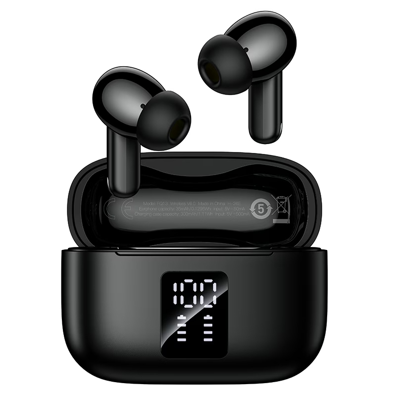 Mustat Borofone FQ13 Astute TWS Bluetooth -kuulokkeet