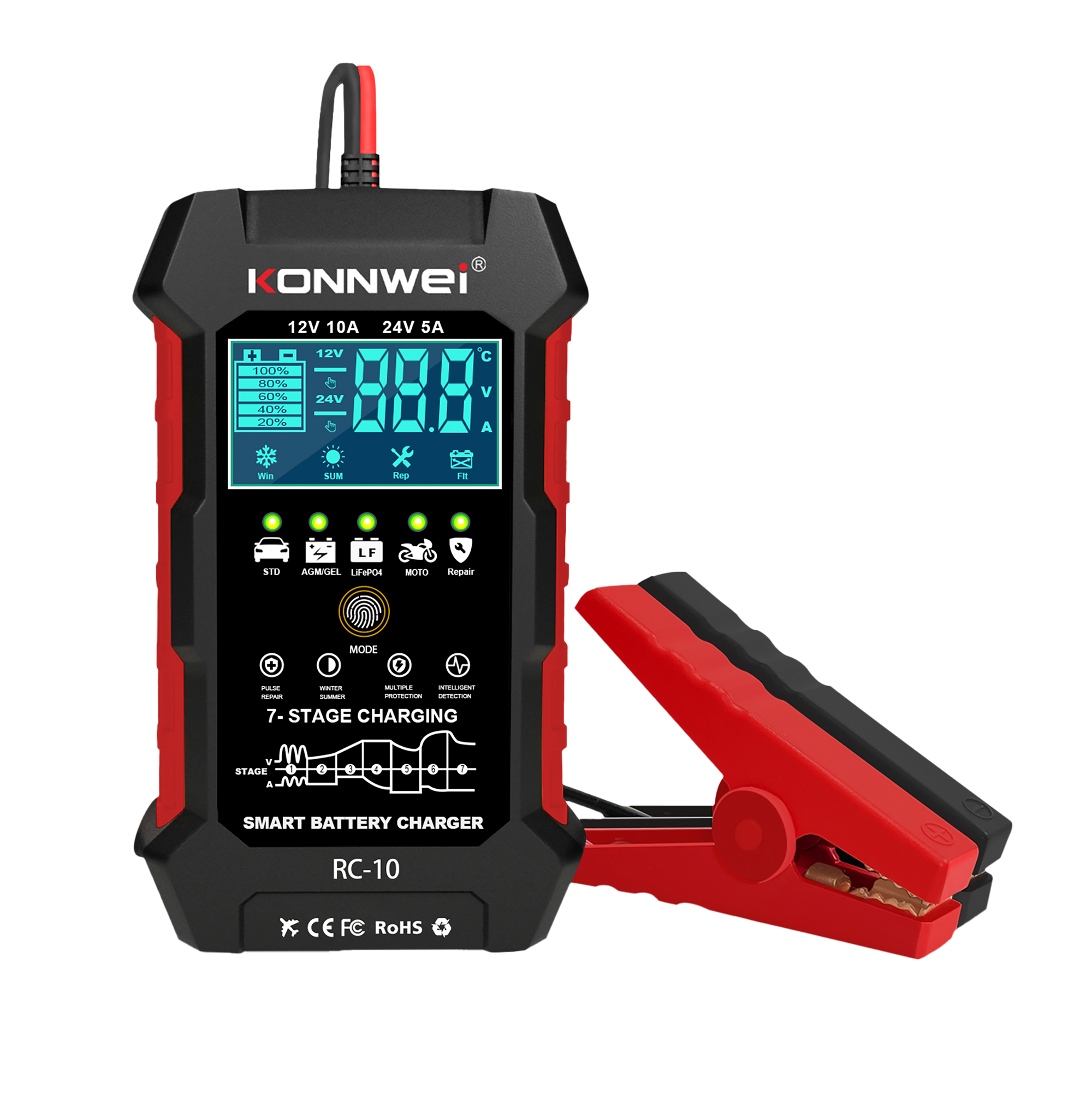 Konnwei RC-10 -akkulaturi