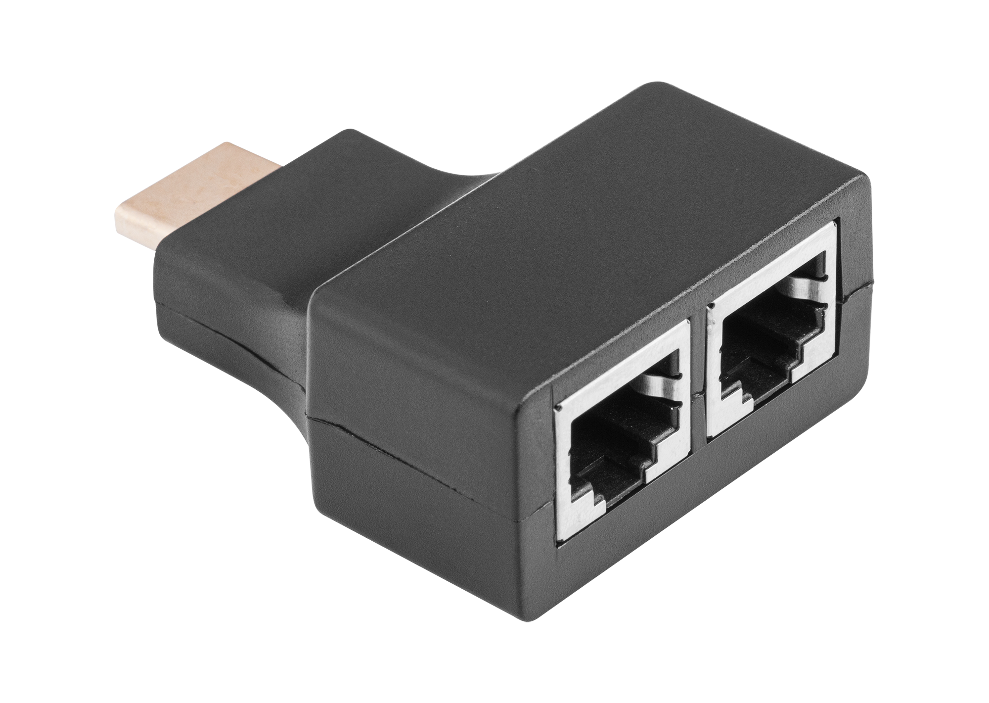 HDMI-jatkin 2× RJ45 -kaapelilla, 30 m