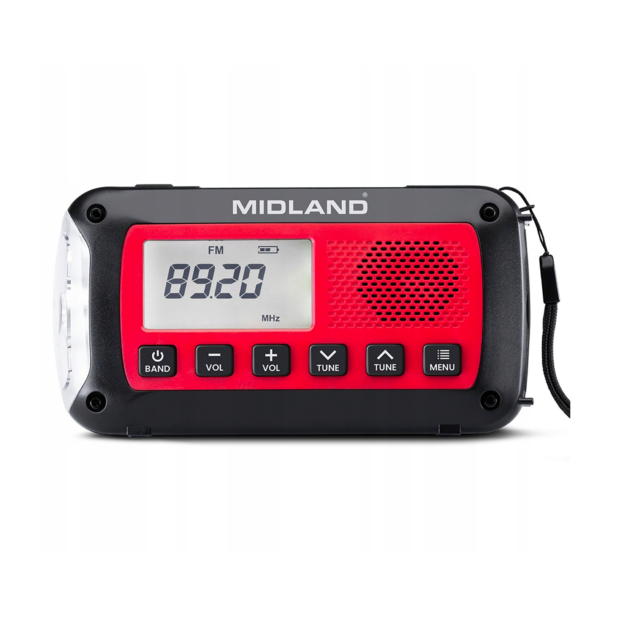 Midland ER100 -hätäradio 2600 mAh:n akulla