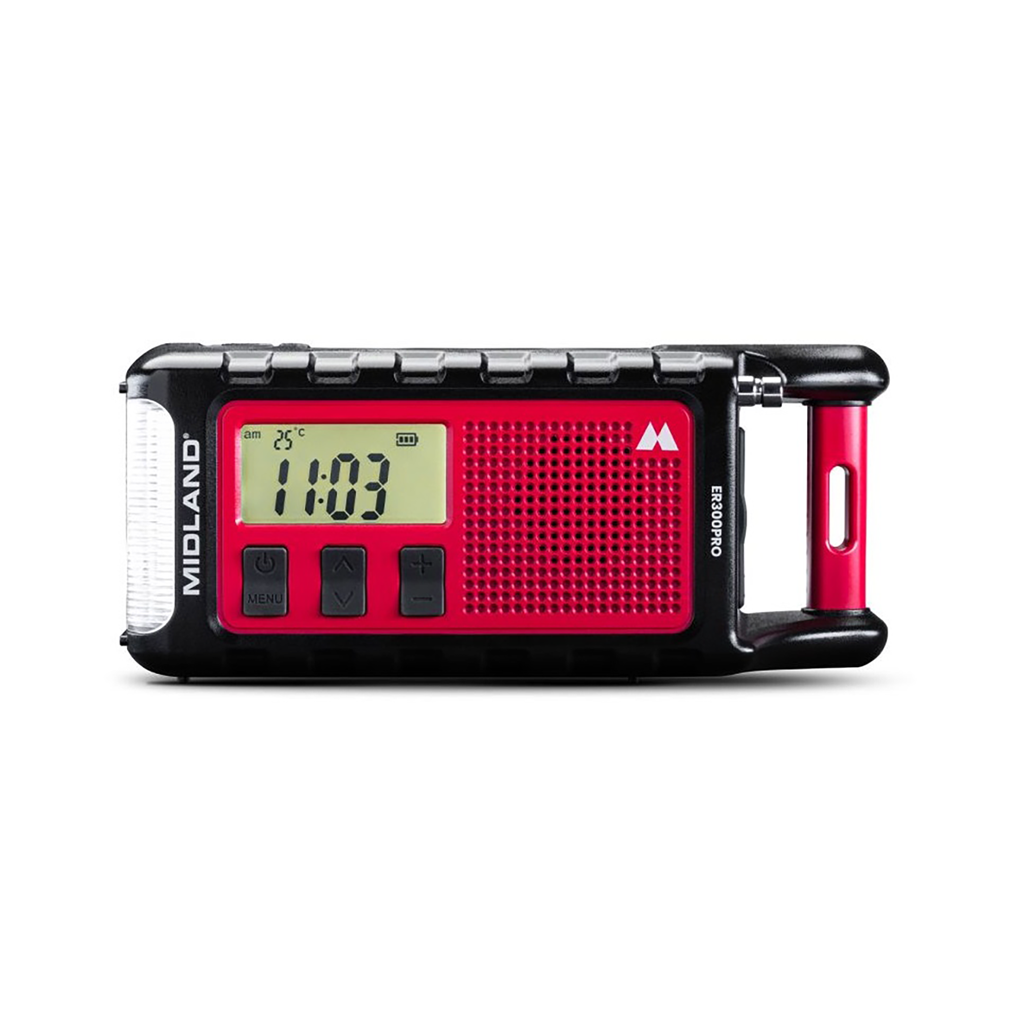 Midland ER300 PRO -hätäradio 10000 mAh:n akulla