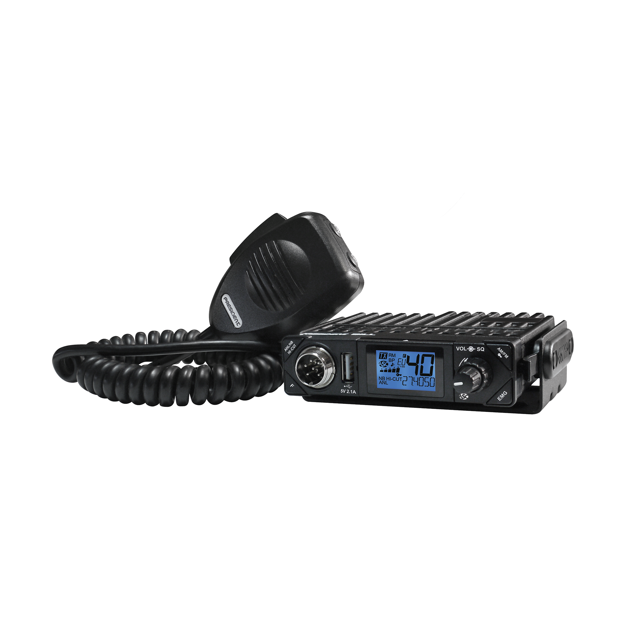 PRESIDENT BILL II+ ASC/VOX AM/FM 12 V -CB-radio