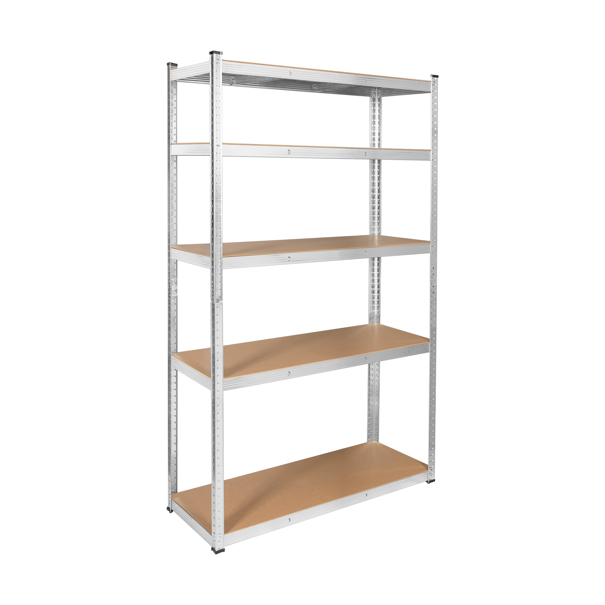 Rebel metallinen varastohylly, 205 x 120 x 45, hopeanvärinen