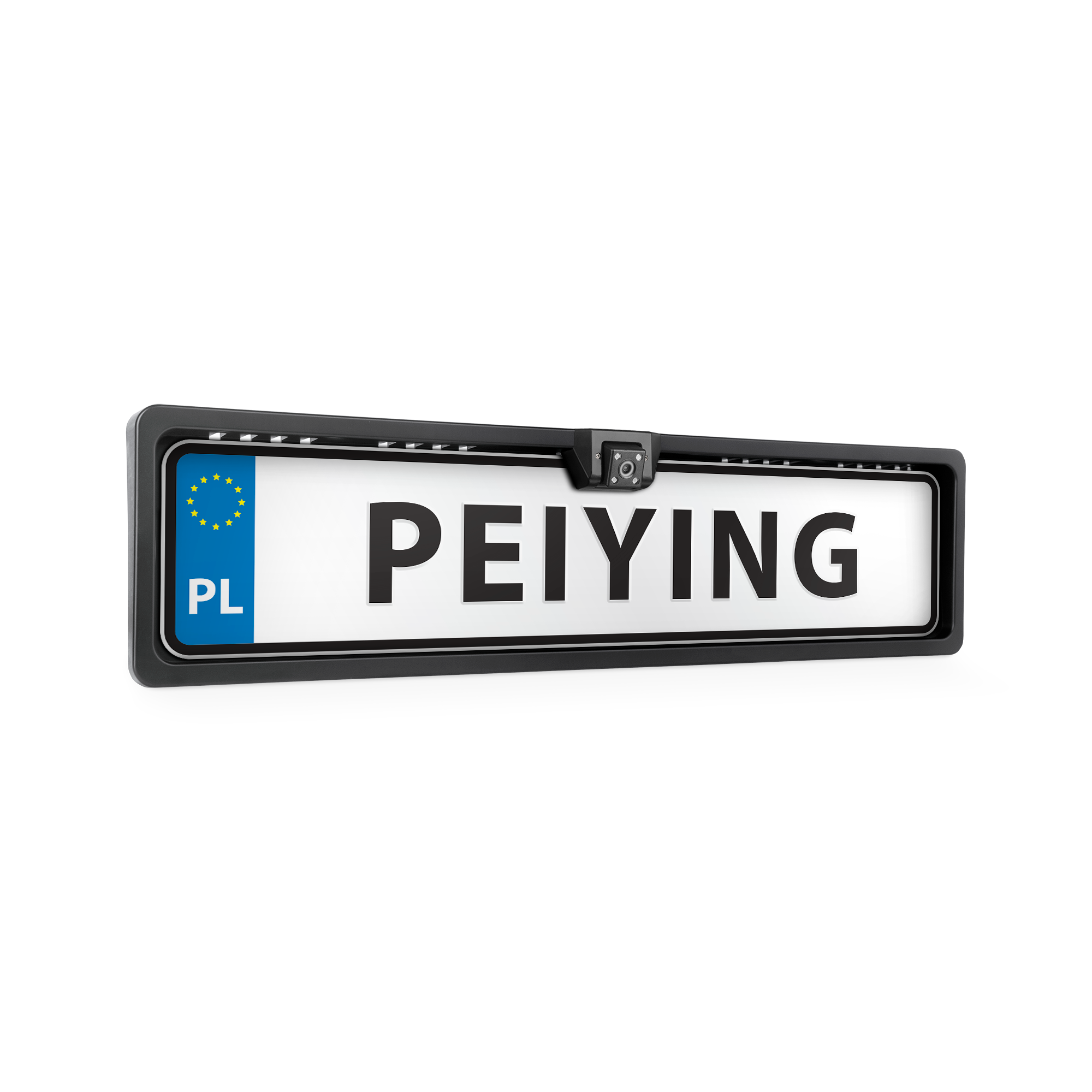 Peiying-auton peruutuskamera yönäöllä rekisterikilven kehyksessä