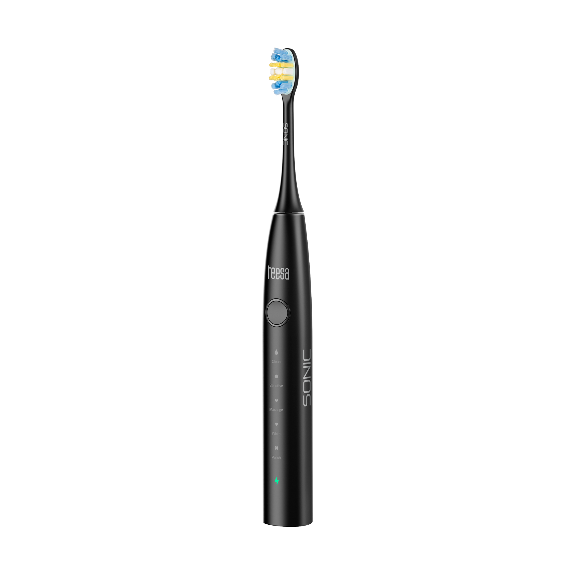 TEESA SONIC 2 -äänihammasharja, musta, 5 tilaa, matkakotelo, USB-C