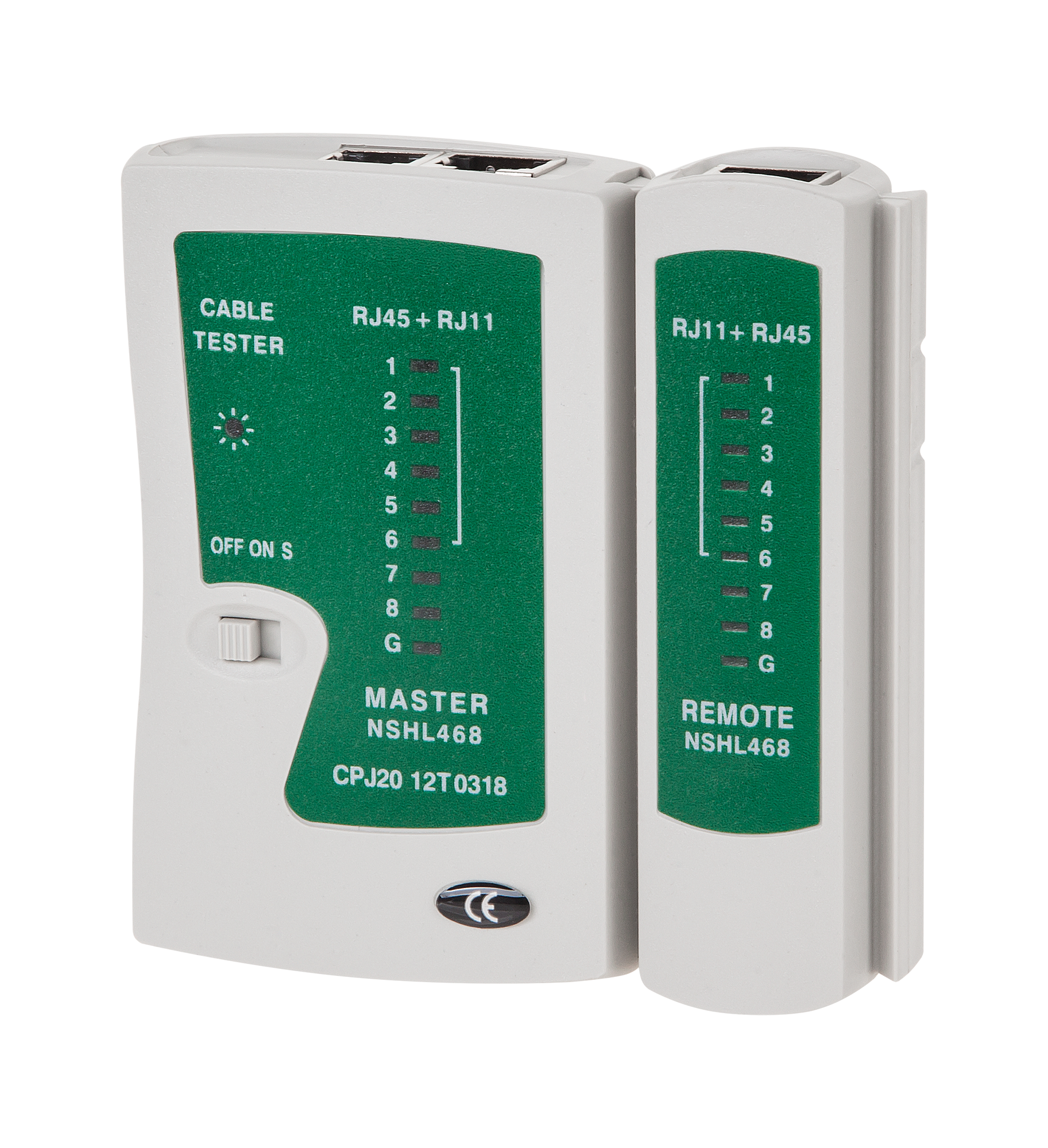 RJ45-, RJ11- ja RJ12-kaapelitesteri