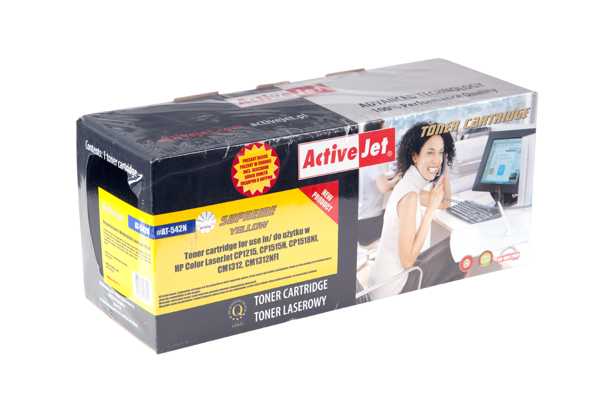 ActiveJet keltainen värikasetti HP-lasertulostimiin (125A CB542A)