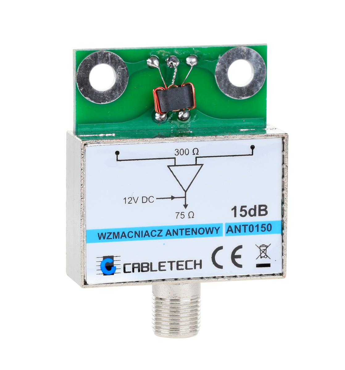 Cabletech suojattu antennivahvistin, 15 dB