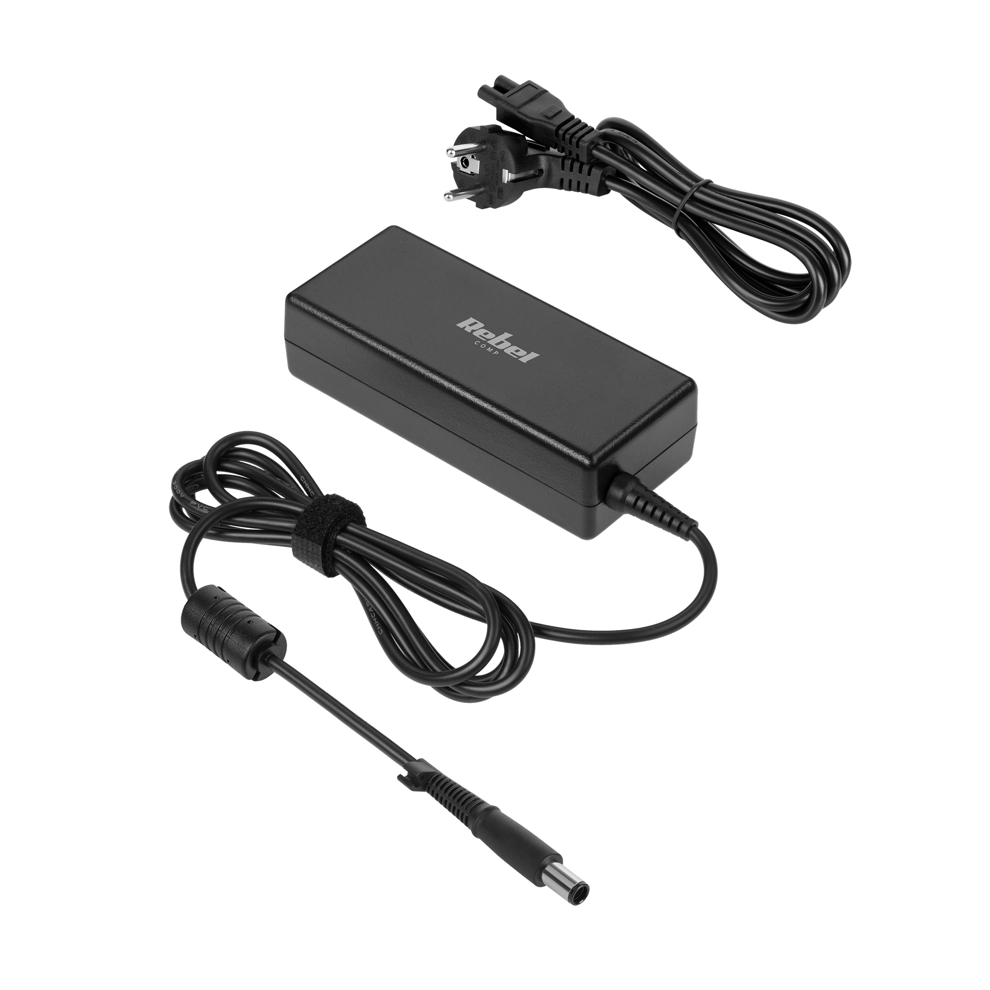 Rebel HQ -virtalähde HP-kannettavaan, 90 W / 19 V / 4,62 A / 7,4 x 5,0 x 12 mm