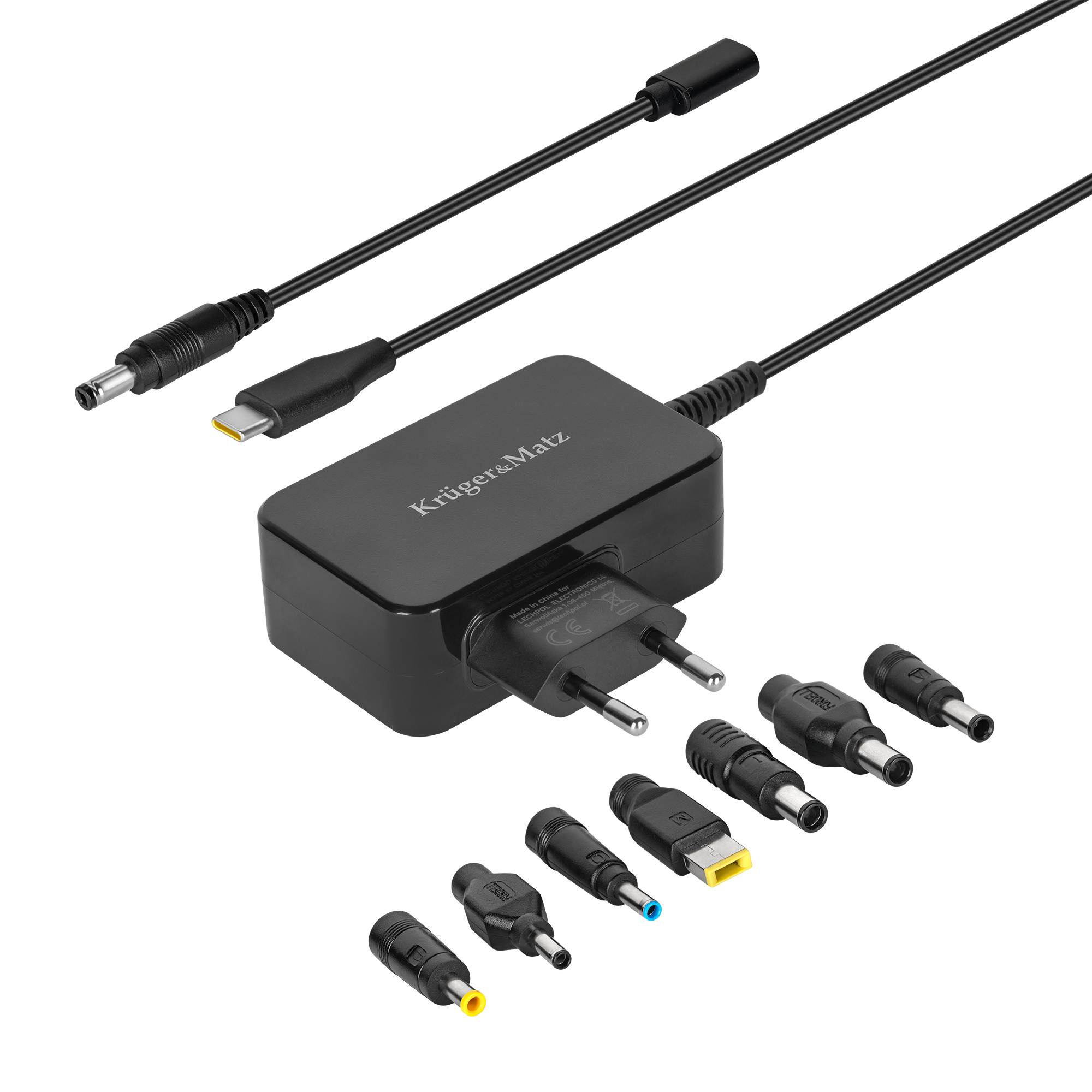 Kruger&Matz-yleisvirtalähde Power Delivery -tuella ja 7 liitinpäällä, 45 W