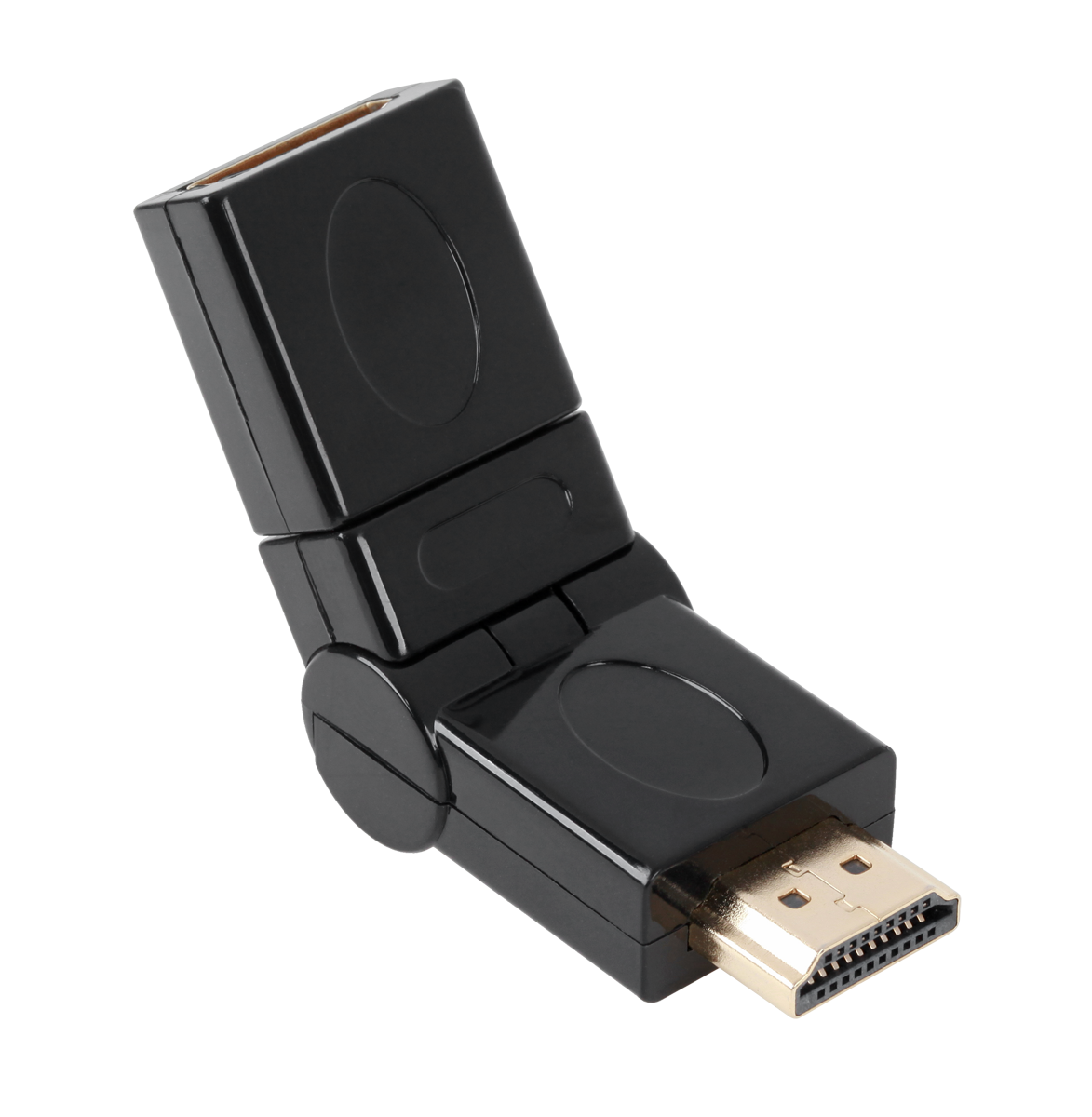 Kääntyvä HDMI-naaras–uros-adapteri