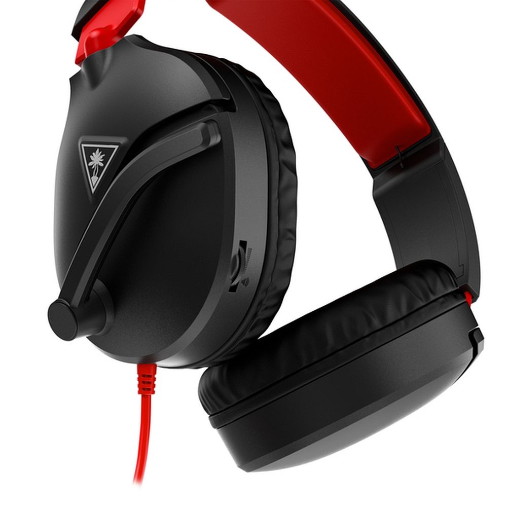 Punamustat langalliset Turtle Beach Recon 70N -kuulokkeet mikrofonilla ja 3,5 mm:n liittimellä