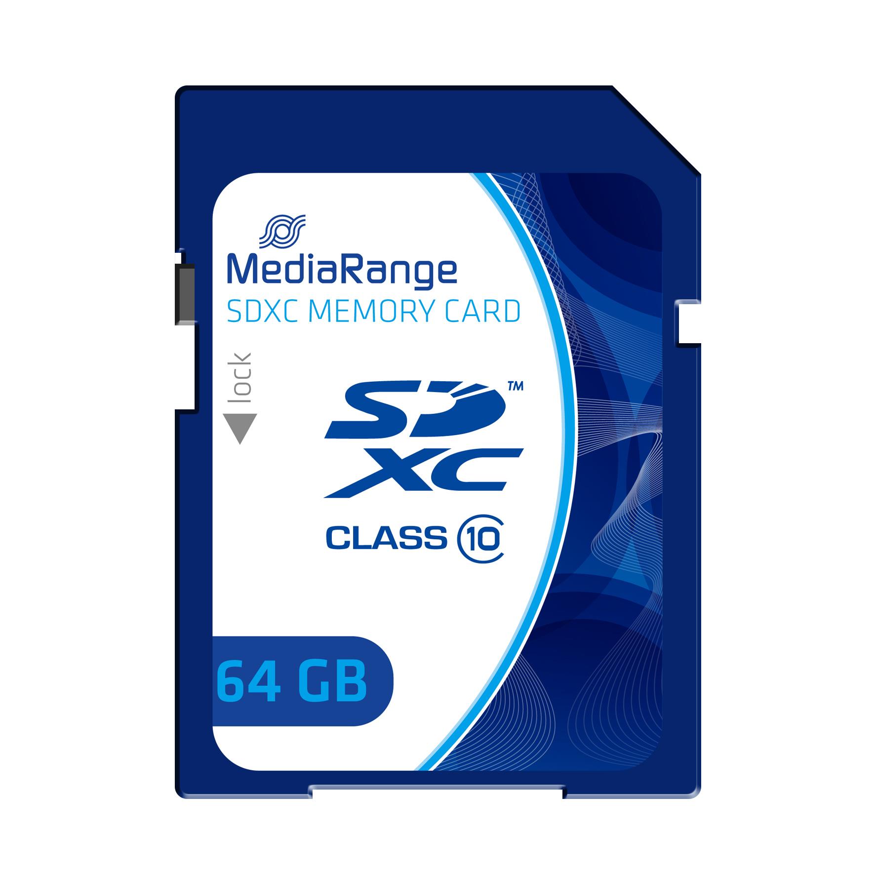 MediaRange MR965 SDXC -muistikortti, 64 GB, C10