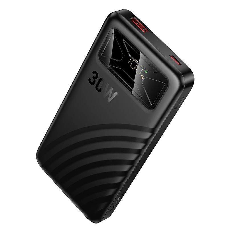 Hoco Q42 -varavirtalähde, 10000 mAh, QC PD, 30 W, 3 A, musta