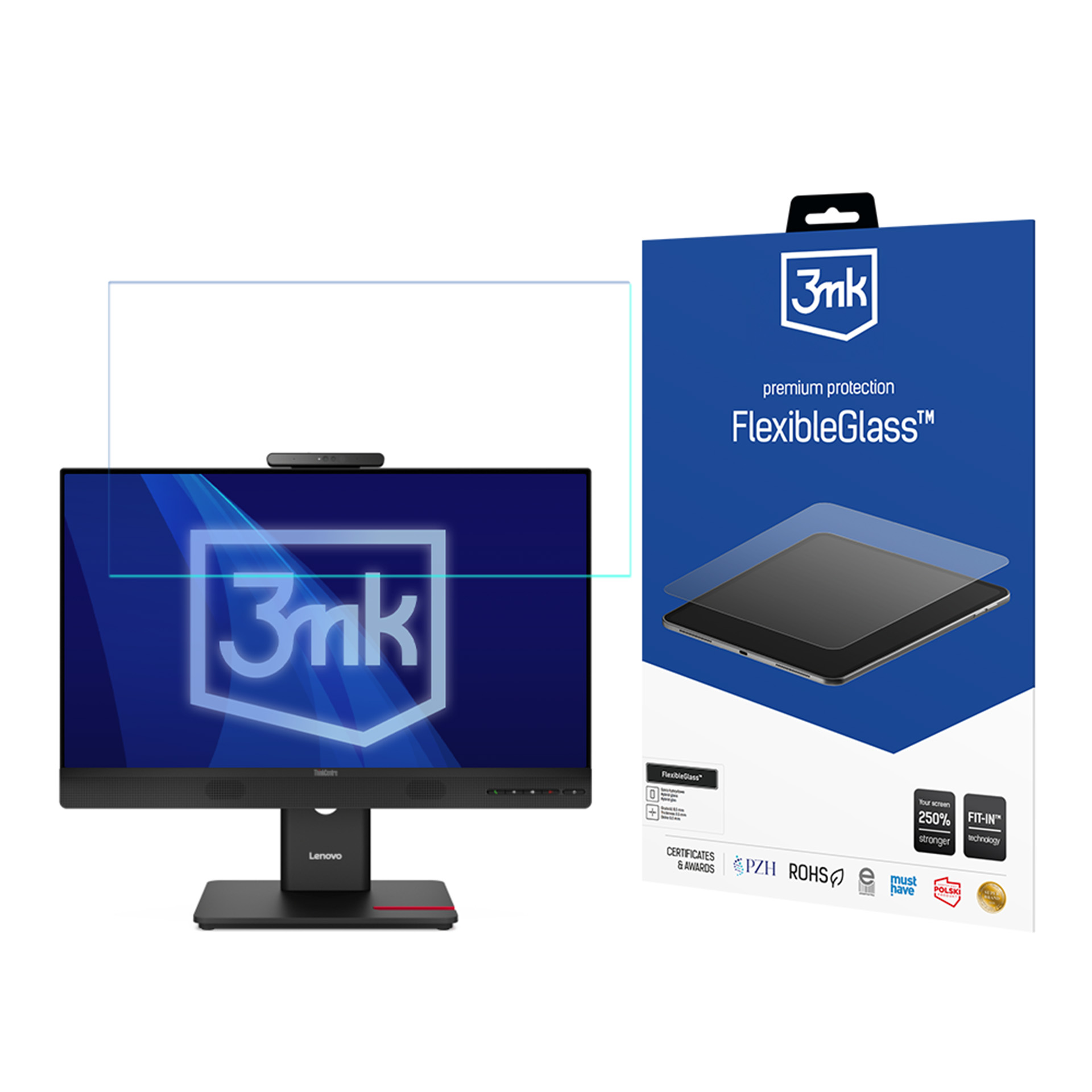 Lenovo ThinkCentre TIO 24 Gen 6 – 3mk FlexibleGlass, enintään 25"