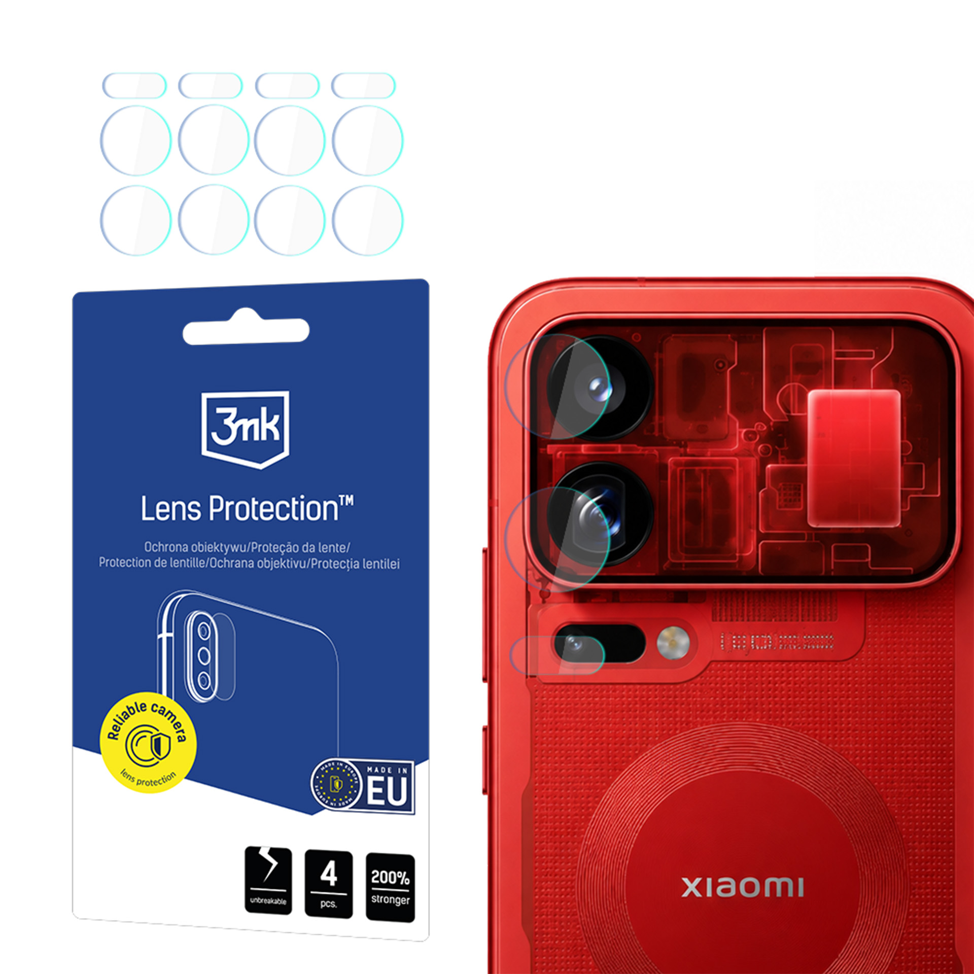 3mk Lens Protection -kamerasuoja Xiaomi 18 Pro -puhelimelle