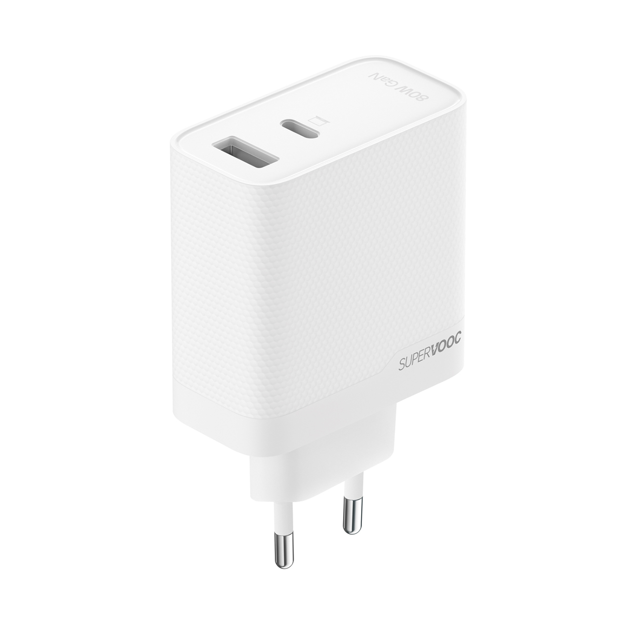 Oppo VCB8OAEH -seinälaturi, 80 W, USB-A + USB-C – valkoinen