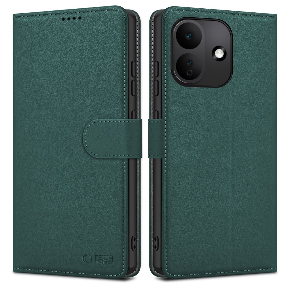 Tech-Protect Wallet -lompakkokotelo laitteelle Xiaomi Redmi Note 17 Pro 5G – vihreä