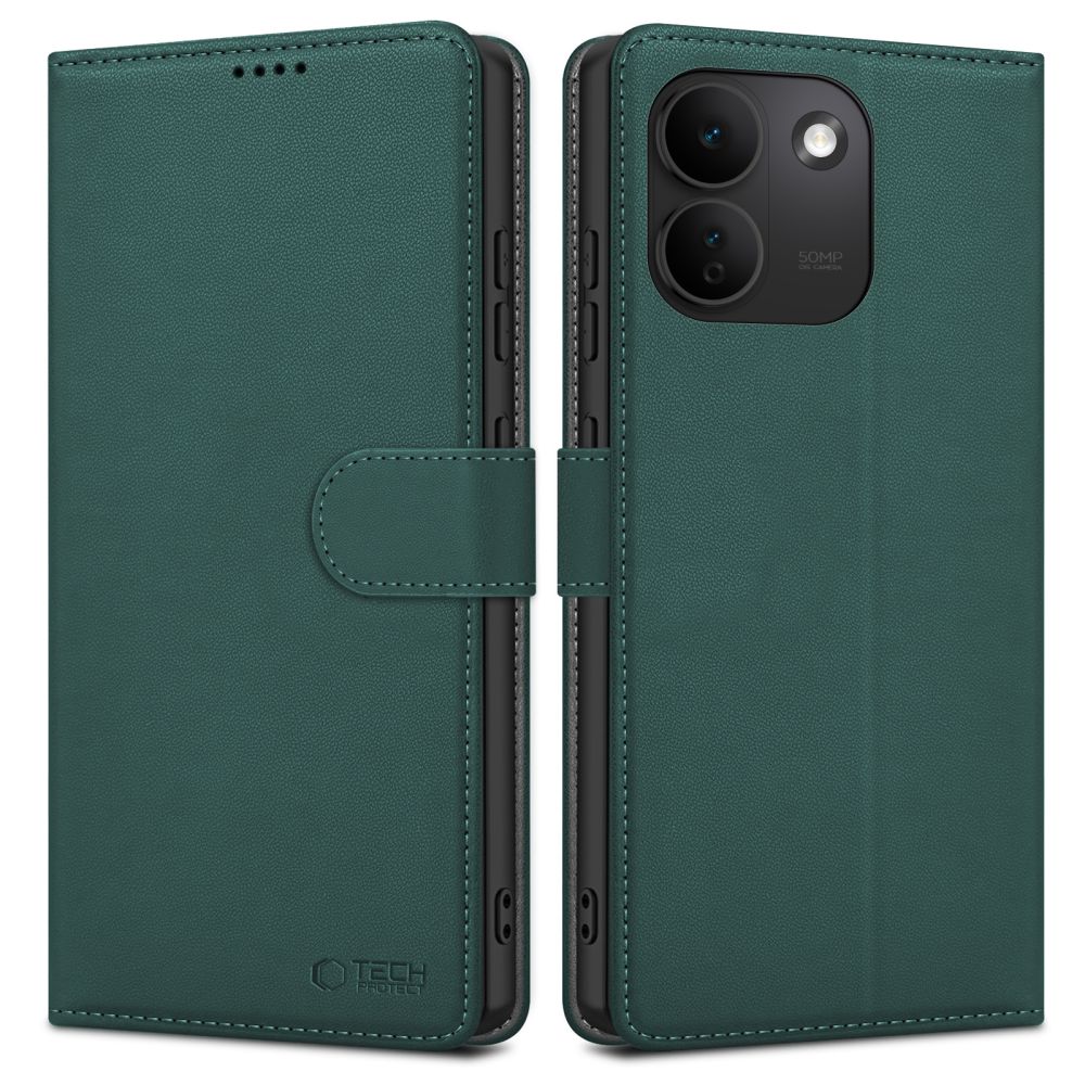 Tech-Protect Wallet -lompakkokotelo laitteelle Xiaomi Redmi Note 17 Pro Max 5G – vihreä