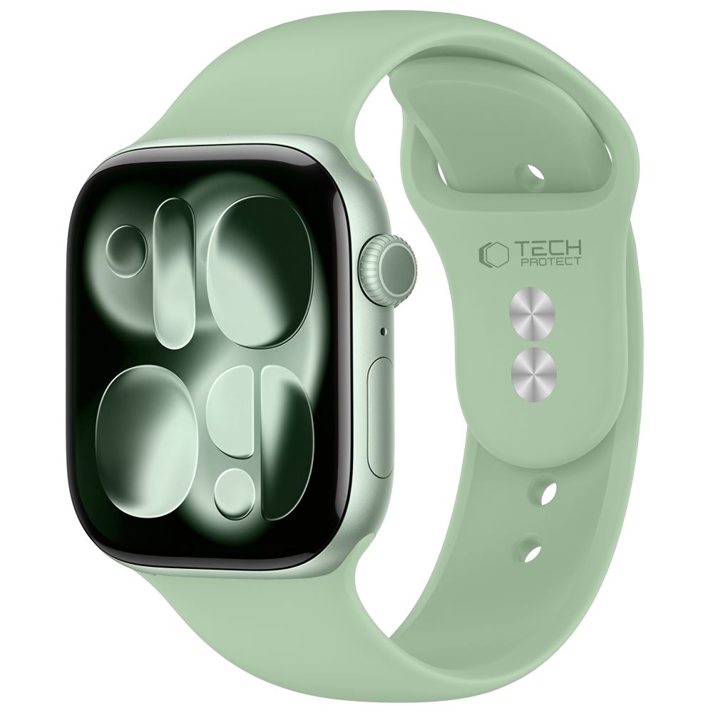 Tech-Protect-silikoniranneke Apple Watch 40/41/42 mm -kellolle, vaaleanvihreä