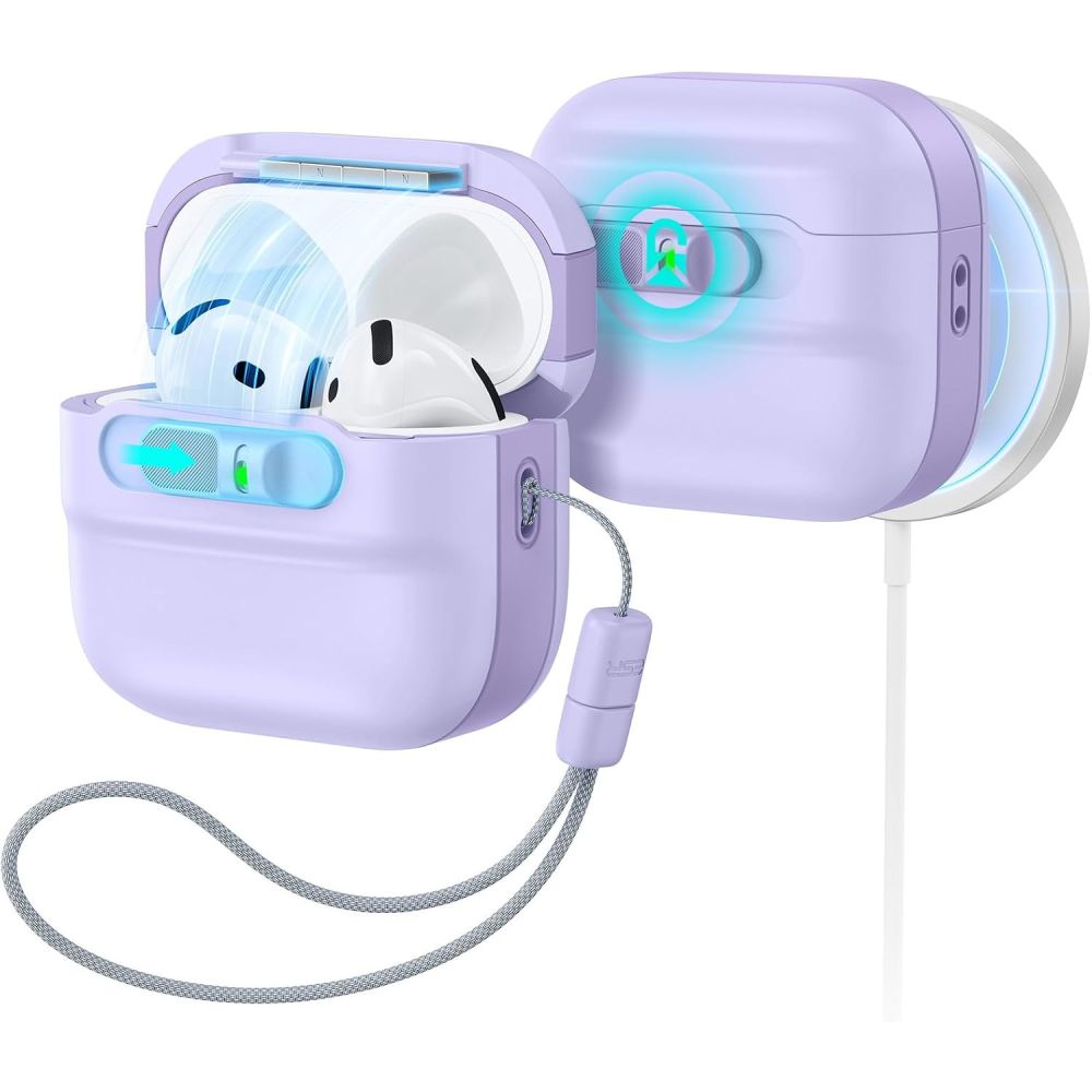 ESR Pulse HaloLock MagSafe  Apple AirPods 4 / 5 kuori, violetti