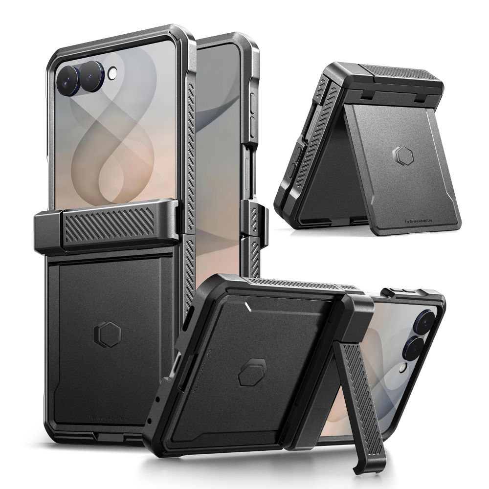 Tech-Protect Kevlar Pro  Samsung Galaxy Z Flip 8 kuori, musta