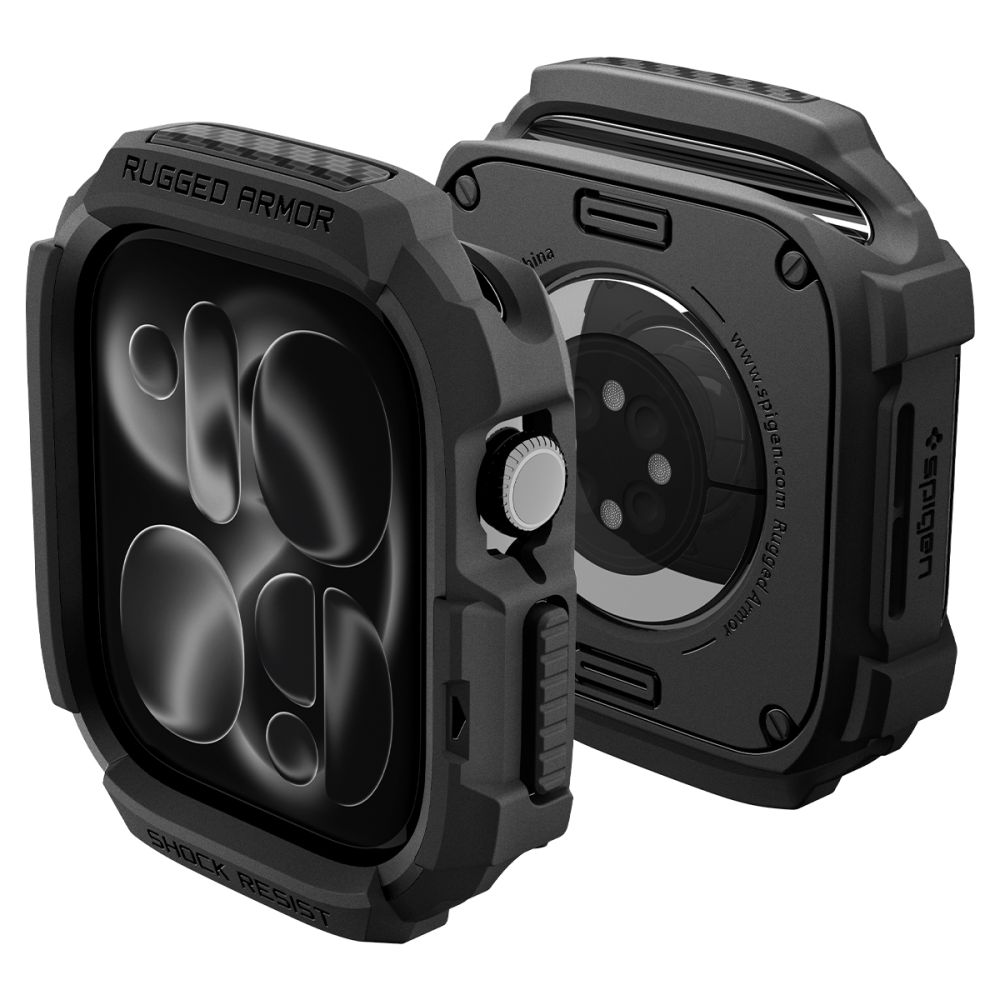 Spigen Rugged Armor  Apple Watch 46 mm kuori, mattamusta
